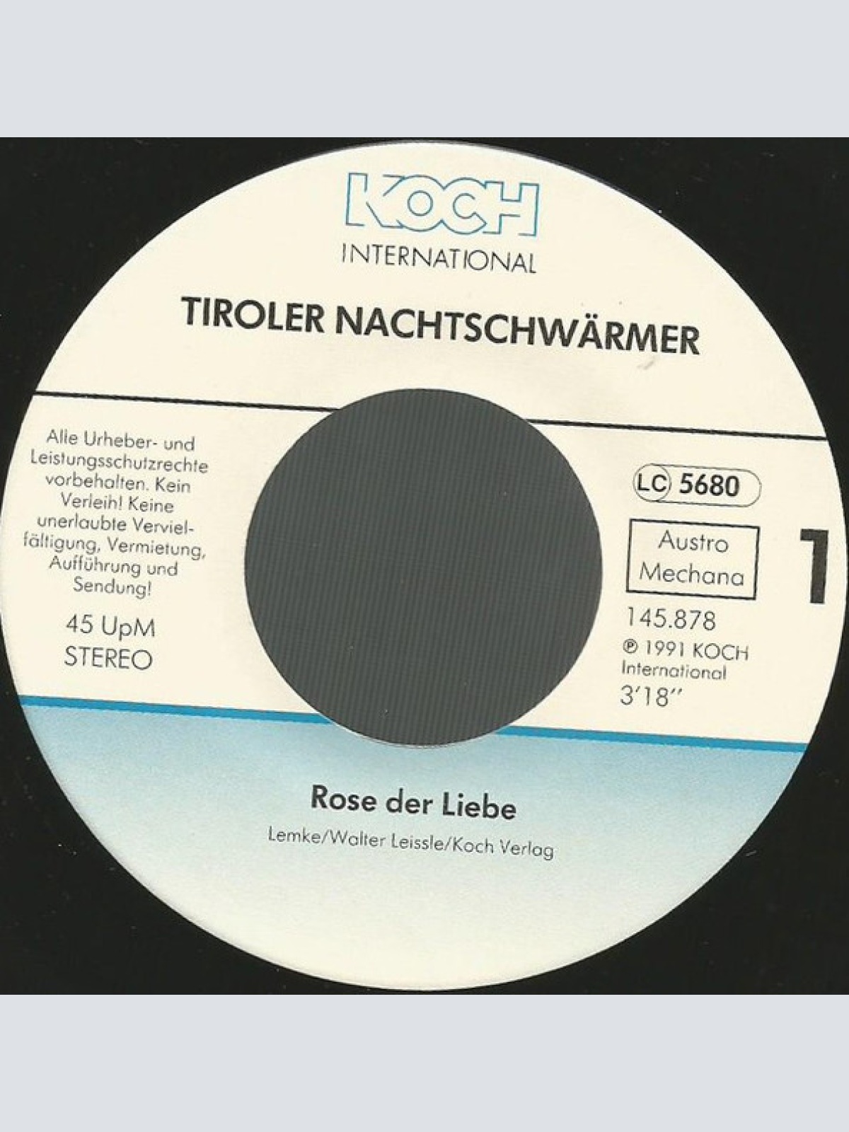 Vinyl / Tiroler Nachtschwärmer - Rose Der Liebe