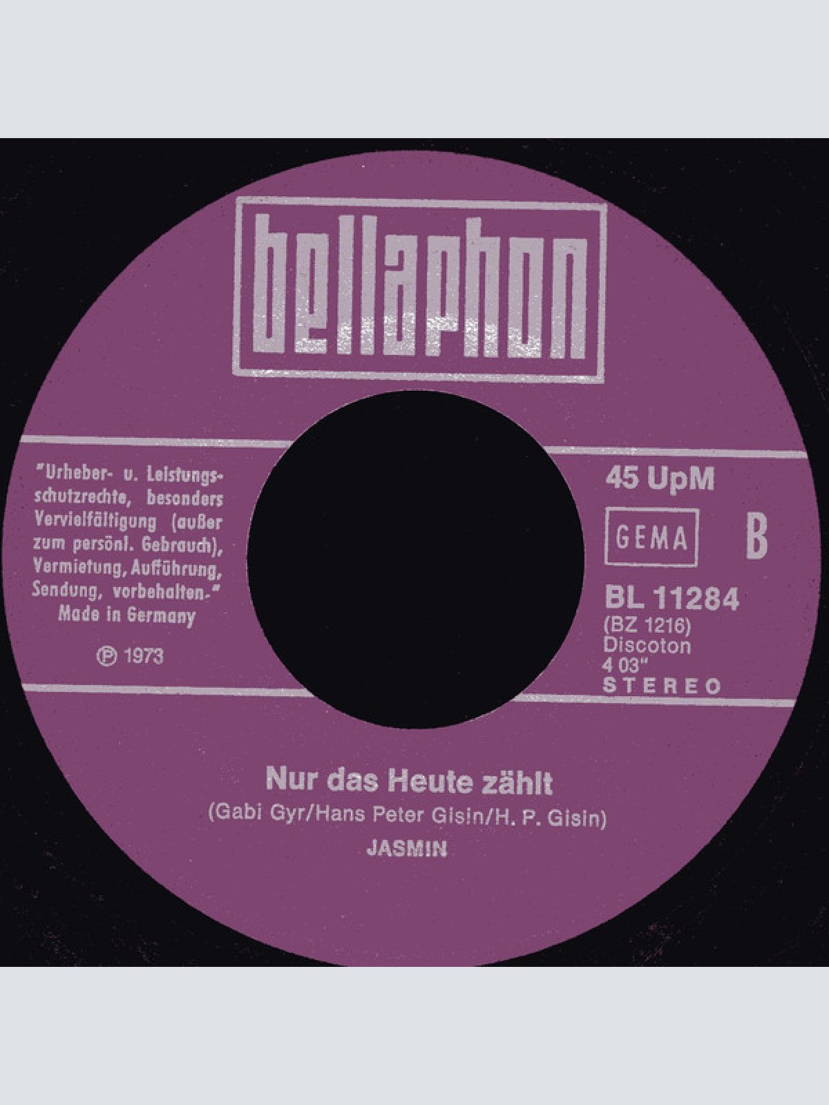 Vinyl / Jasmin (11) - So Allein Wie Der Wind