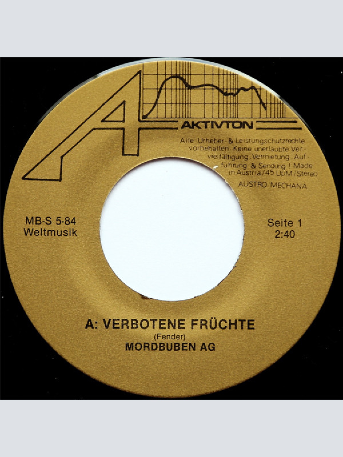 Vinyl / Mordbuben AG - Verbotene Früchte