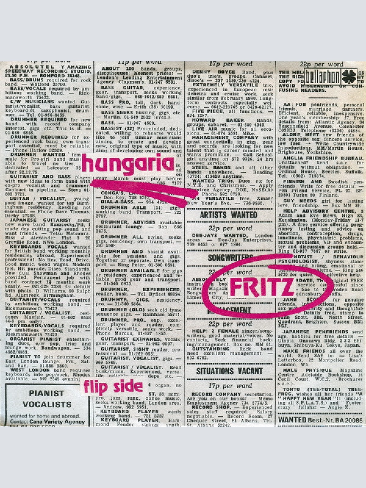 Vinyl / Fritz - Hungaria