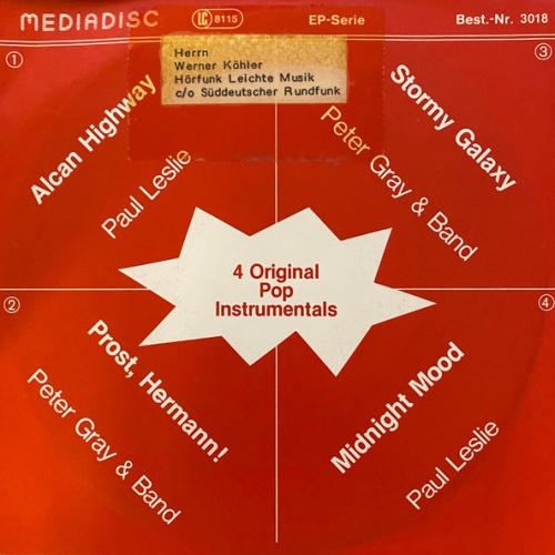 Vinyl / Paul Leslie, Peter Gray & Band - 4 Original Pop Instrumentals