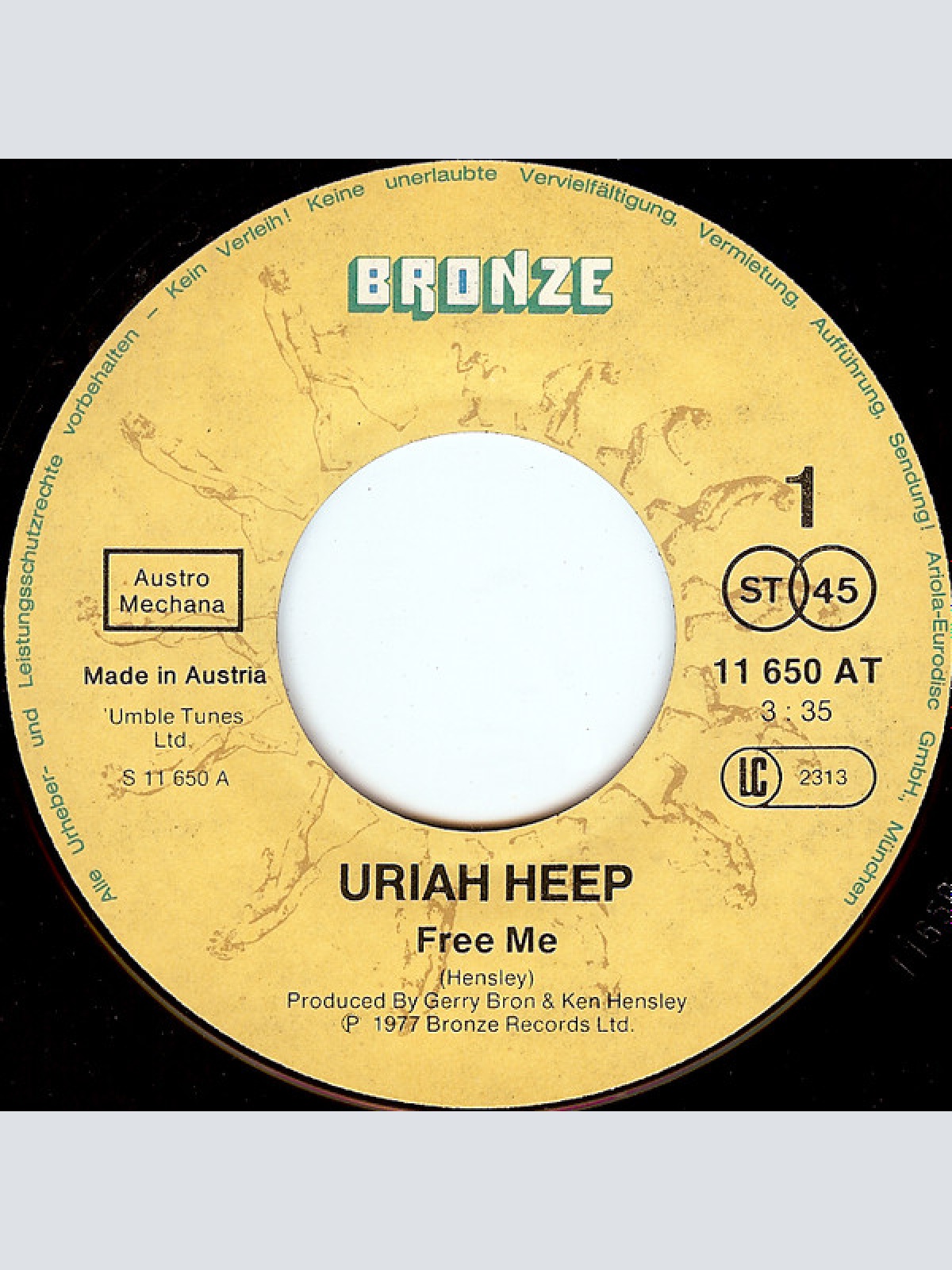 Vinyl / Uriah Heep - Free Me