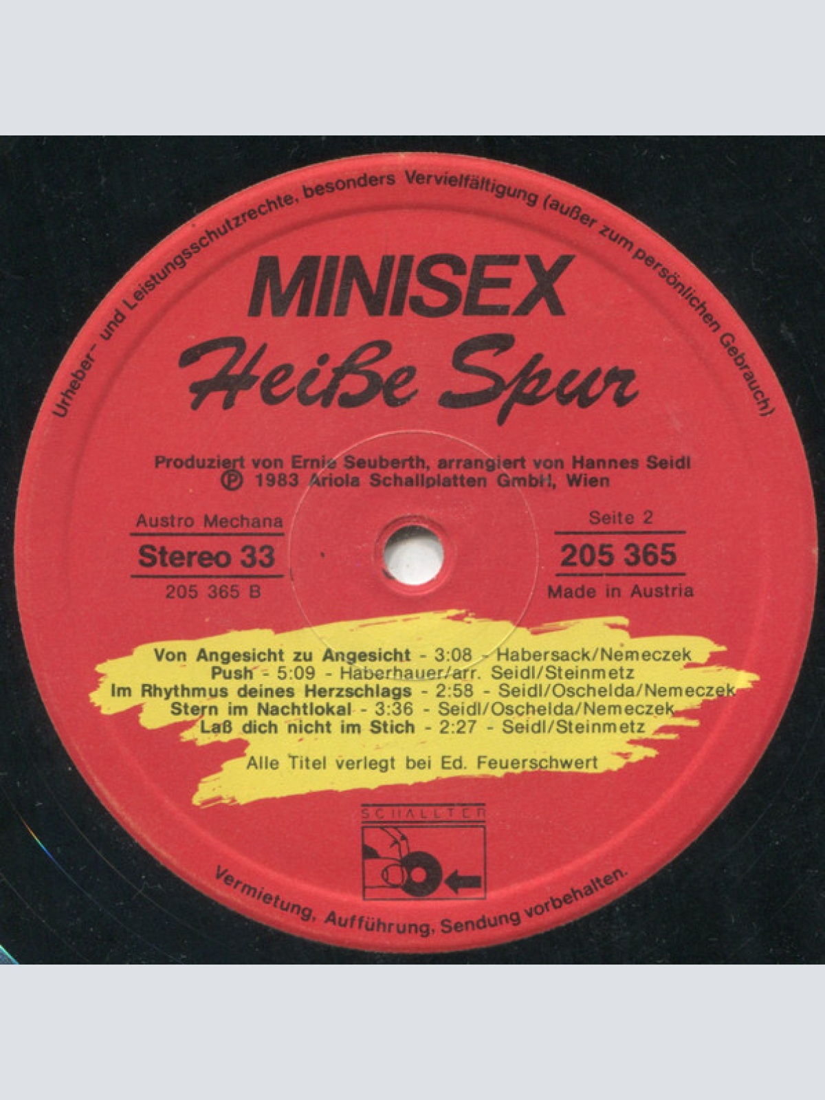 Vinyl / Minisex - Heiße Spur