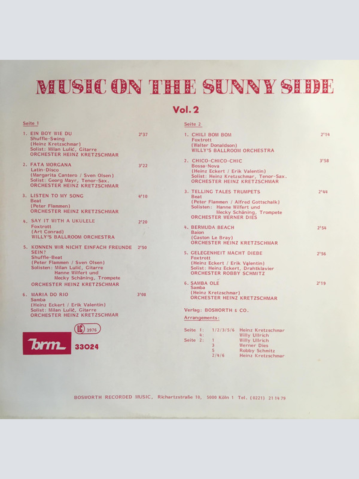 Vinyl / Various - Music On The Sunny Side Vol. 2