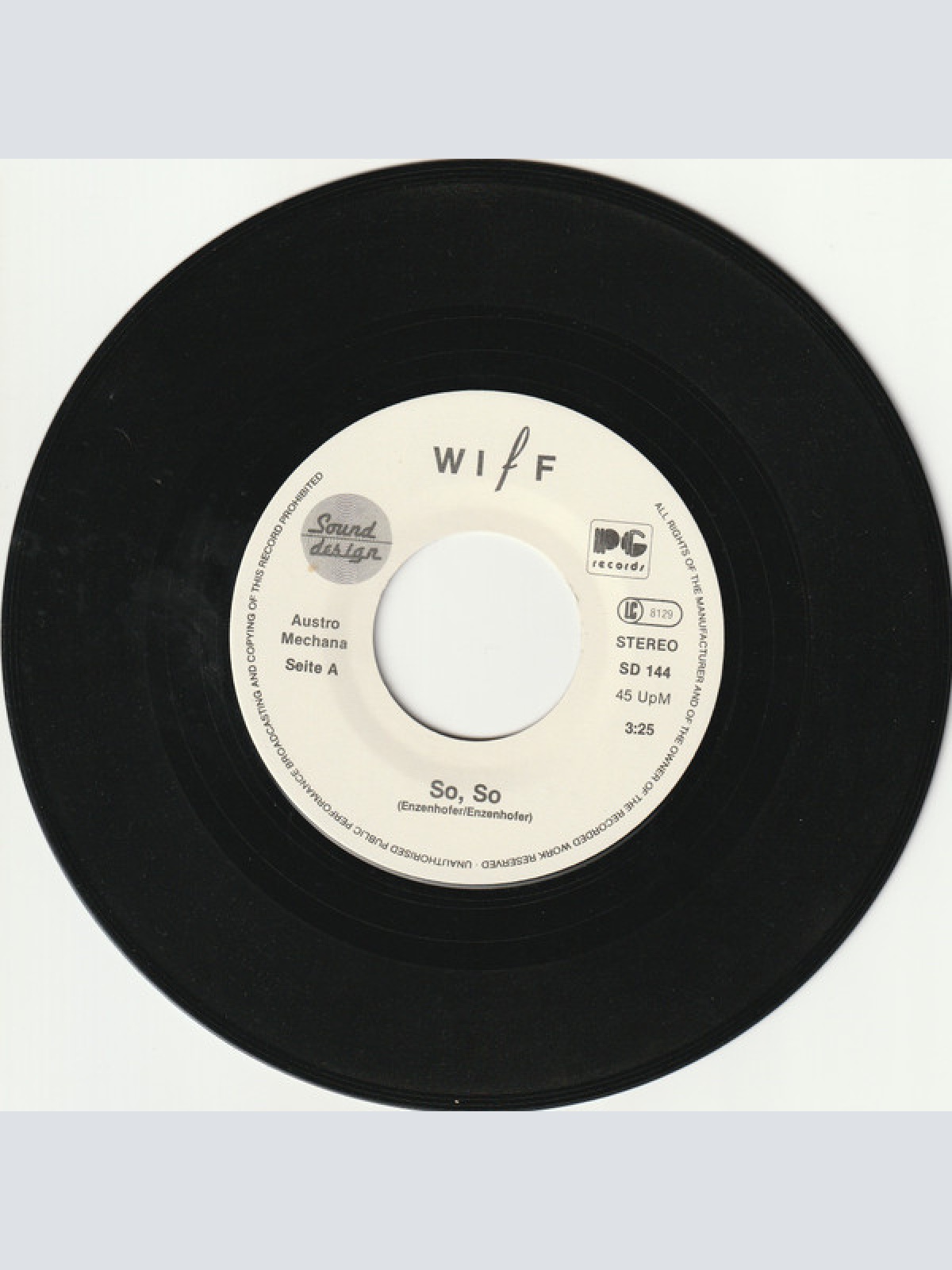 Vinyl / Wiff - So, So / When You Lie