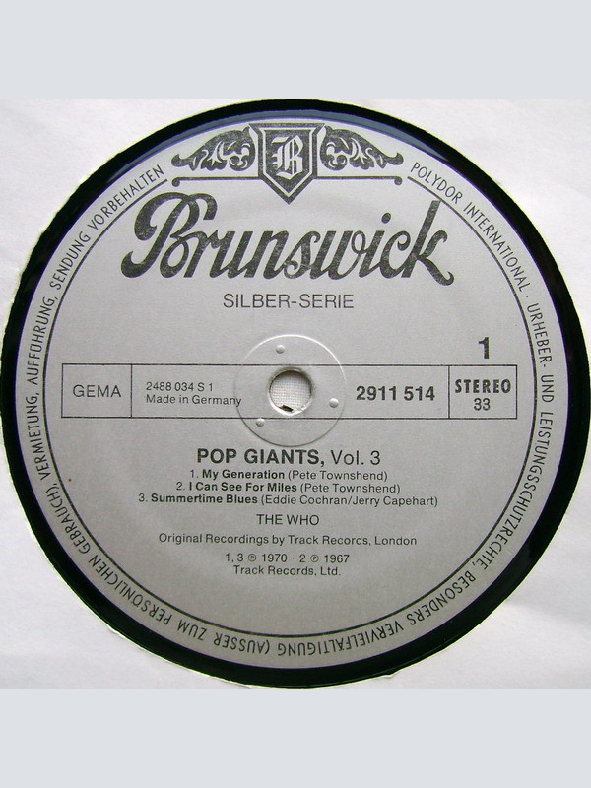 Vinyl / The Who - Pop Giants, Vol. 3