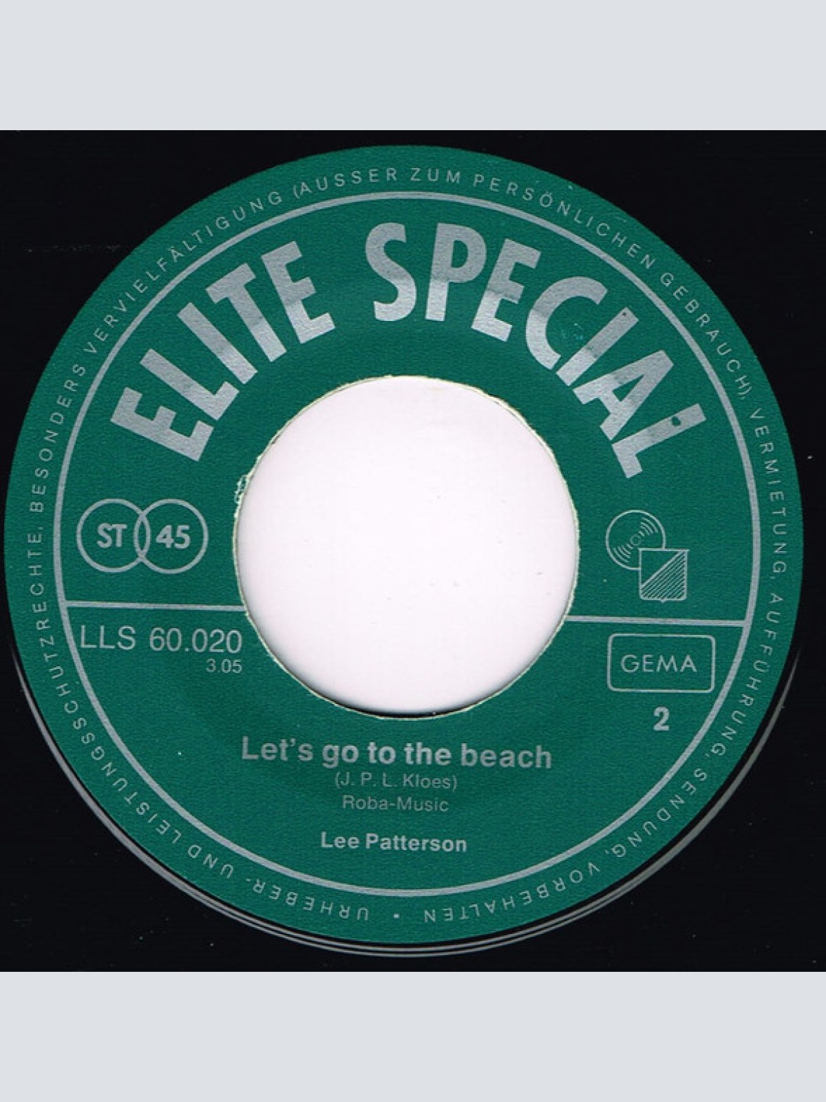 Vinyl / Lee Patterson (2) - Sweet Harmony / Let's Go To The Beach