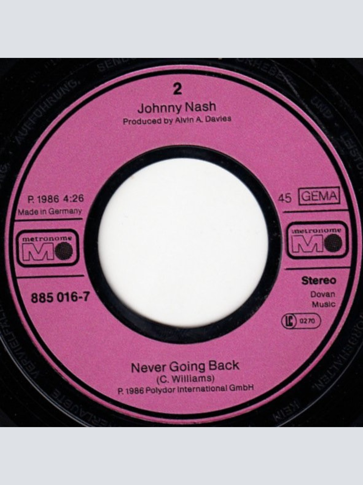 Vinyl / Johnny Nash - Baby You're Mine