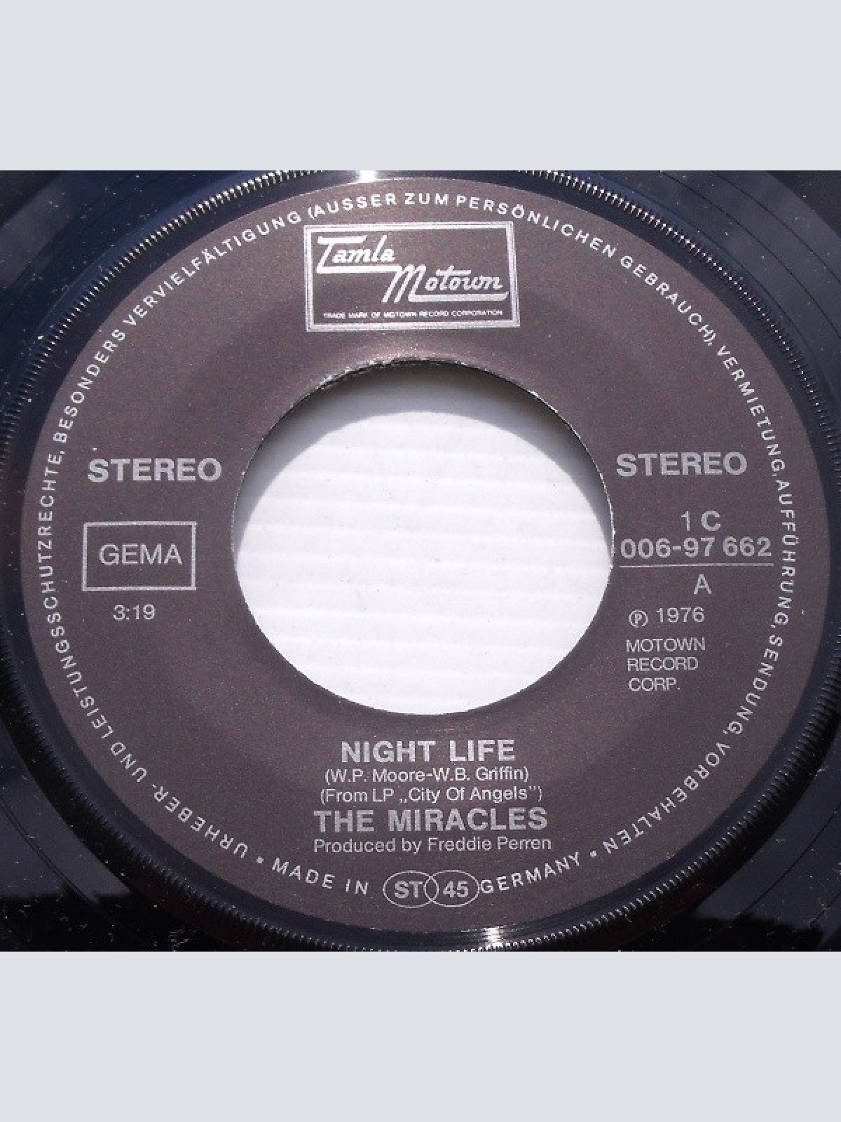 Vinyl / The Miracles - Night Life / Overture