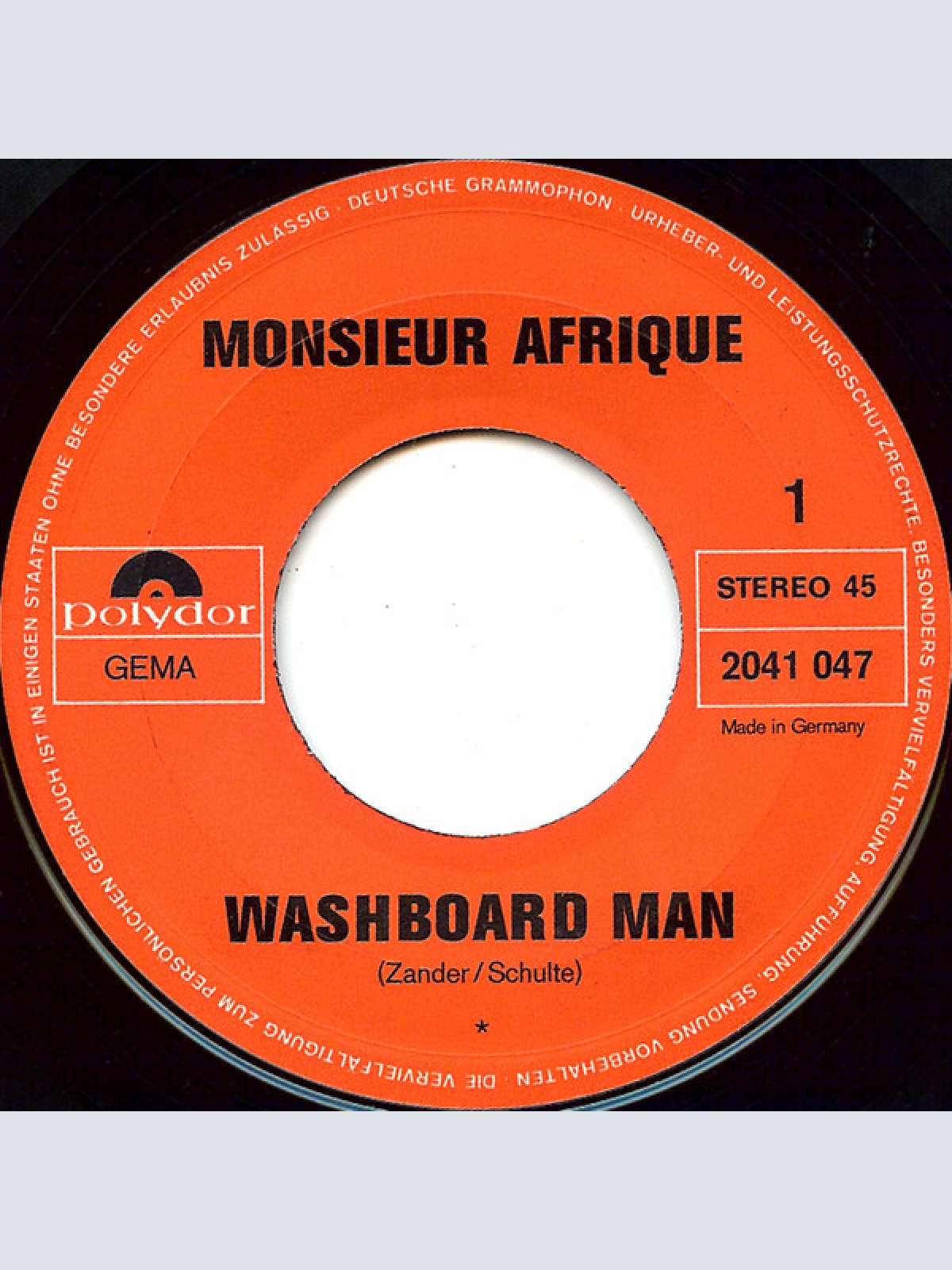 Vinyl / Monsieur Afrique - Washboard Man