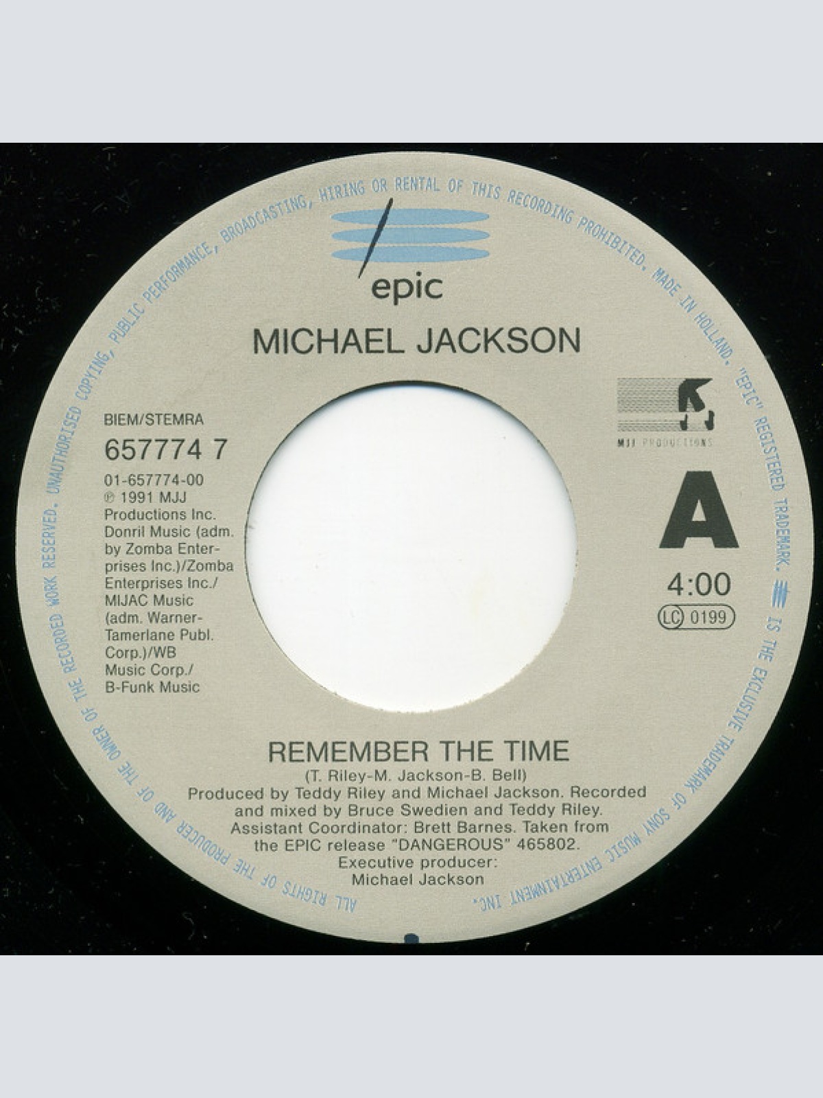 Vinyl / Michael Jackson - Remember The Time