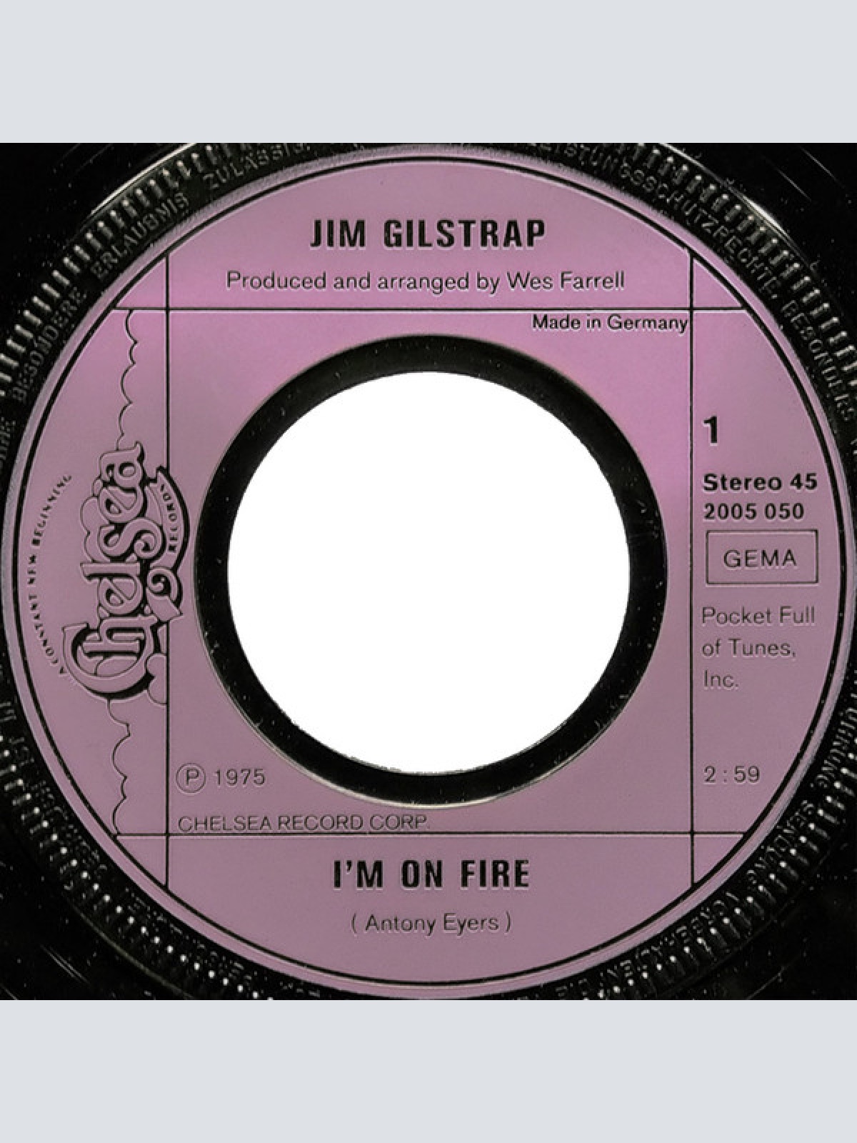 Vinyl / Jim Gilstrap - I'm On Fire