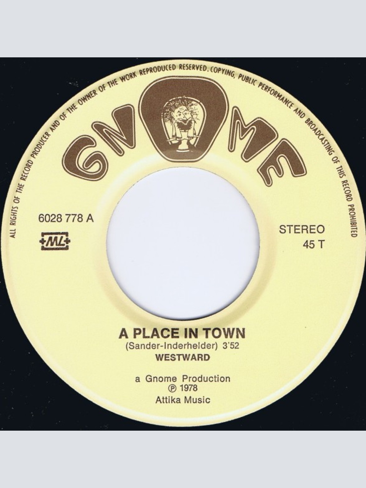 Vinyl / Westward - A Place In Town