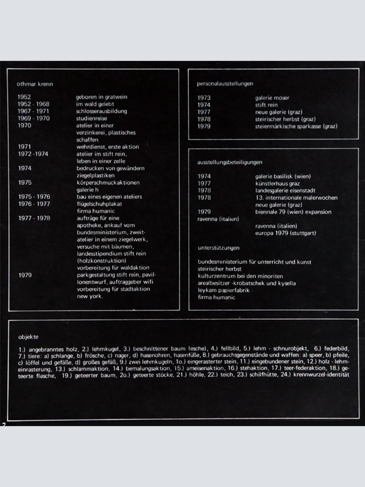 Vinyl / Othmar Krenn - Waldaktion - Steirischer Herbst '79