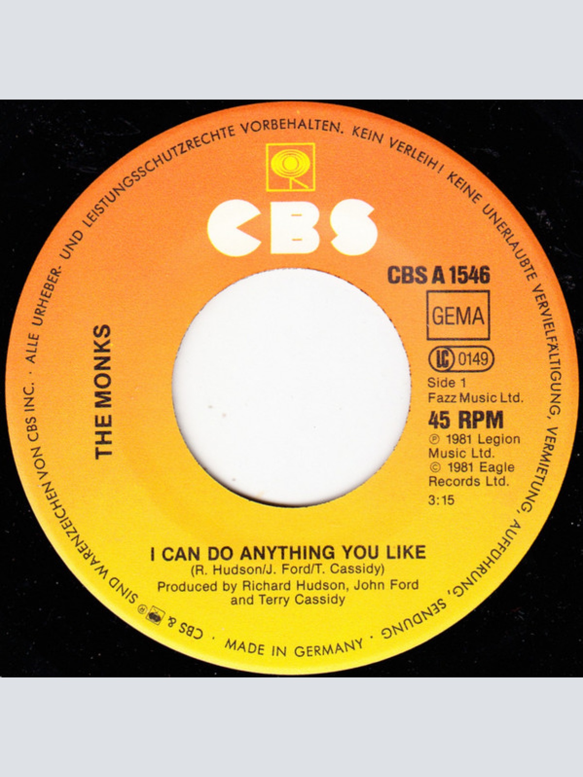 Vinyl / The Monks (4) - I Can Do Anything You Like