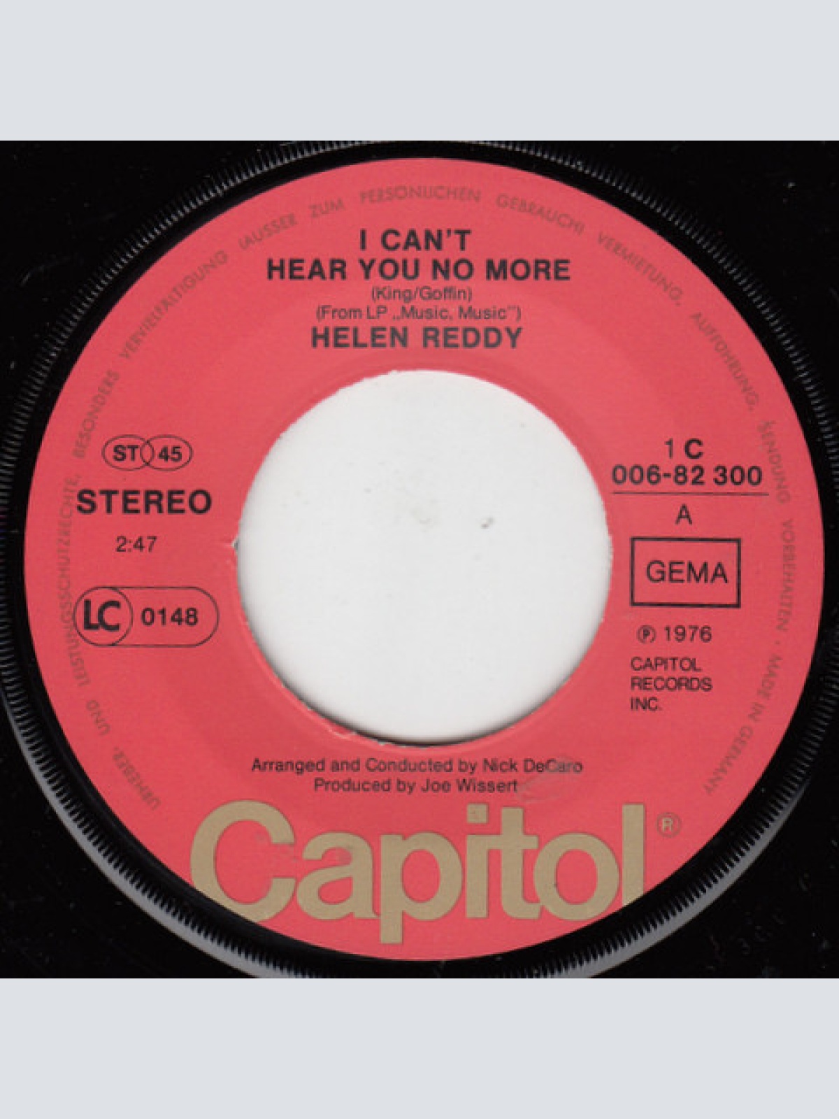 Vinyl / Helen Reddy - I Can't Hear You No More