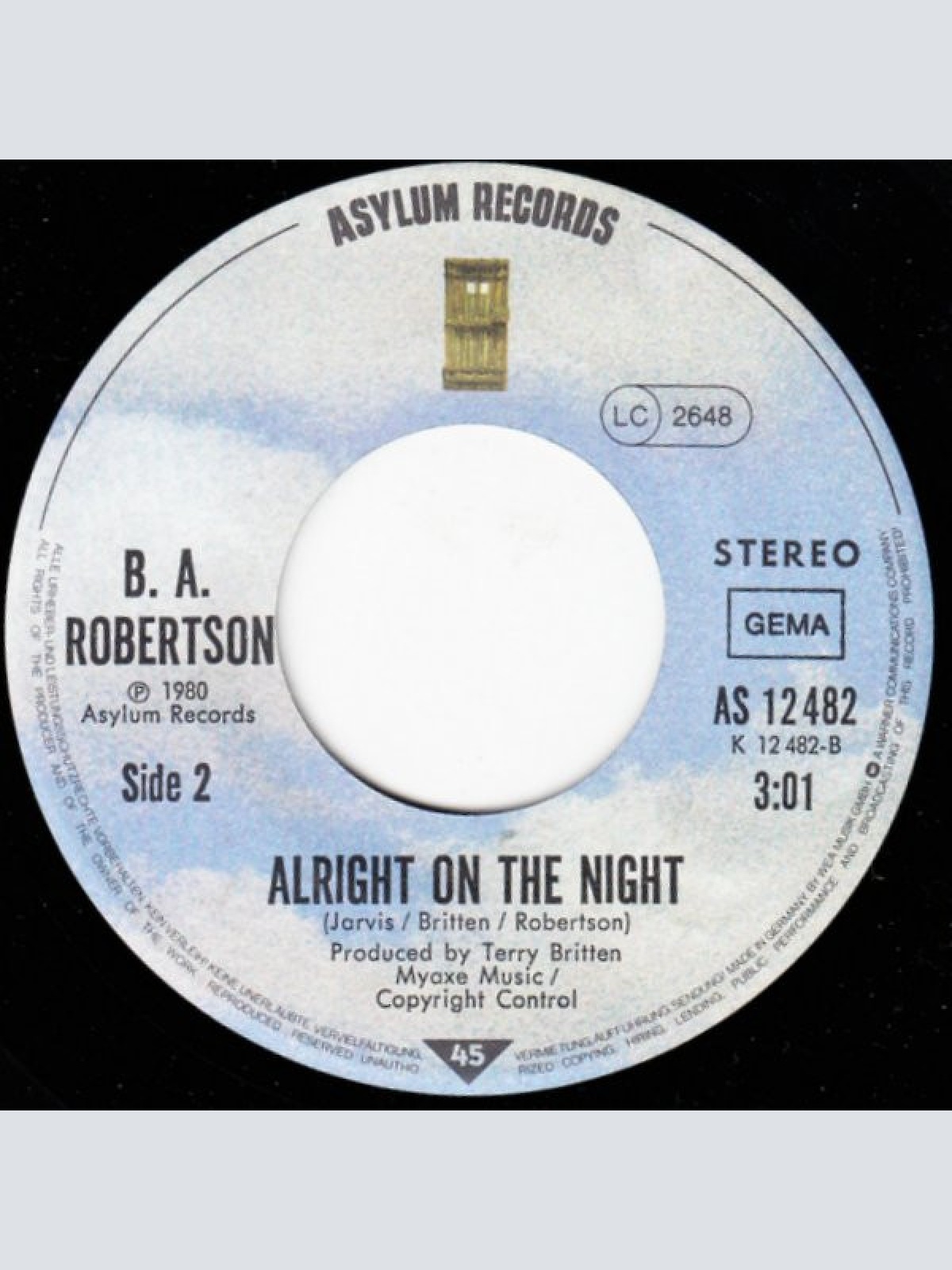 Vinyl / B. A. Robertson - Flight 19