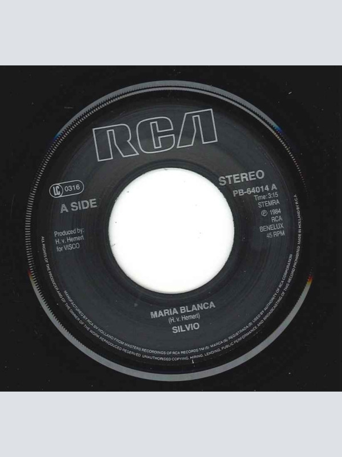 Vinyl / Silvio (3) - Maria Blanca