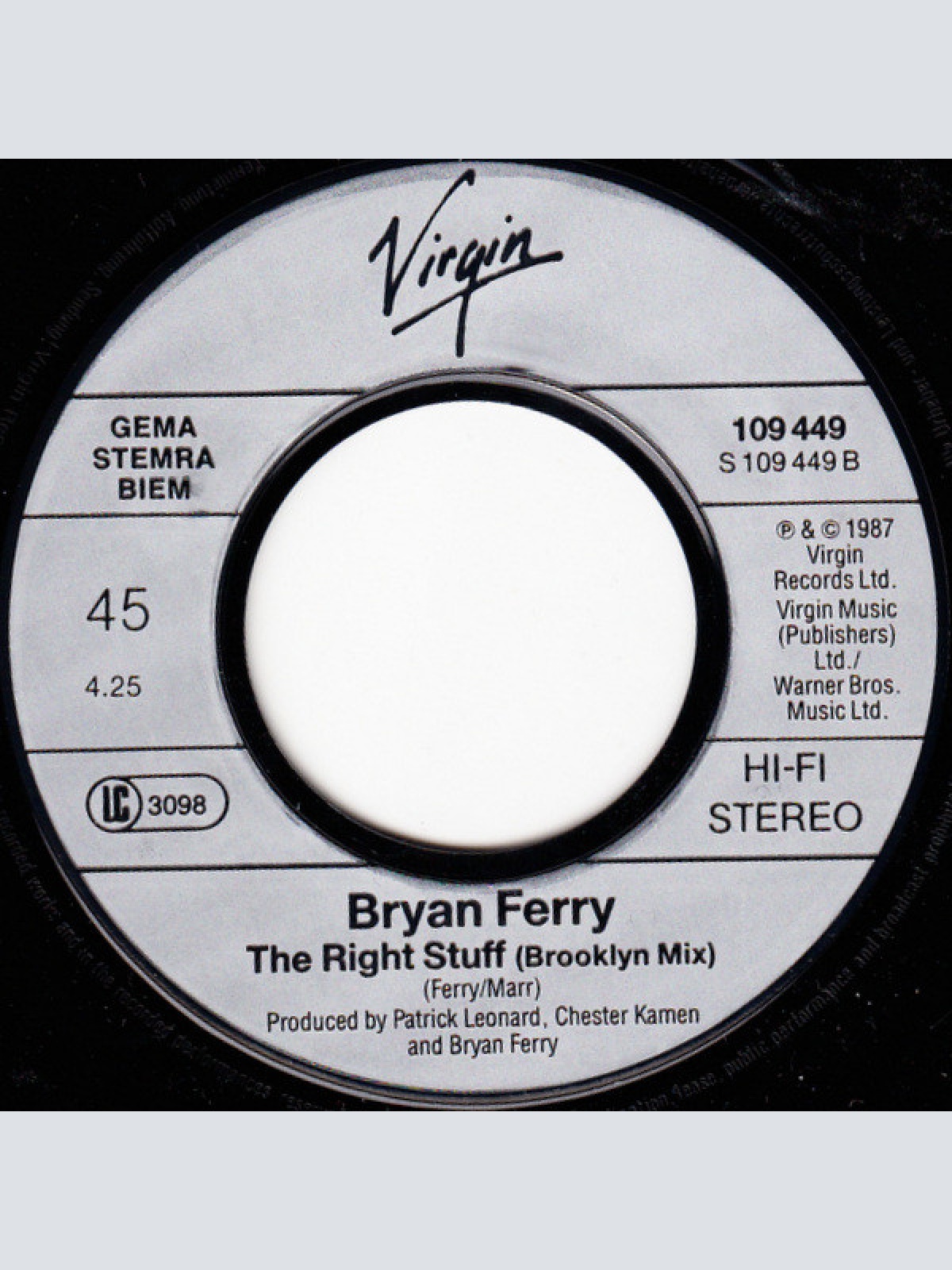 Vinyl / Bryan Ferry - The Right Stuff