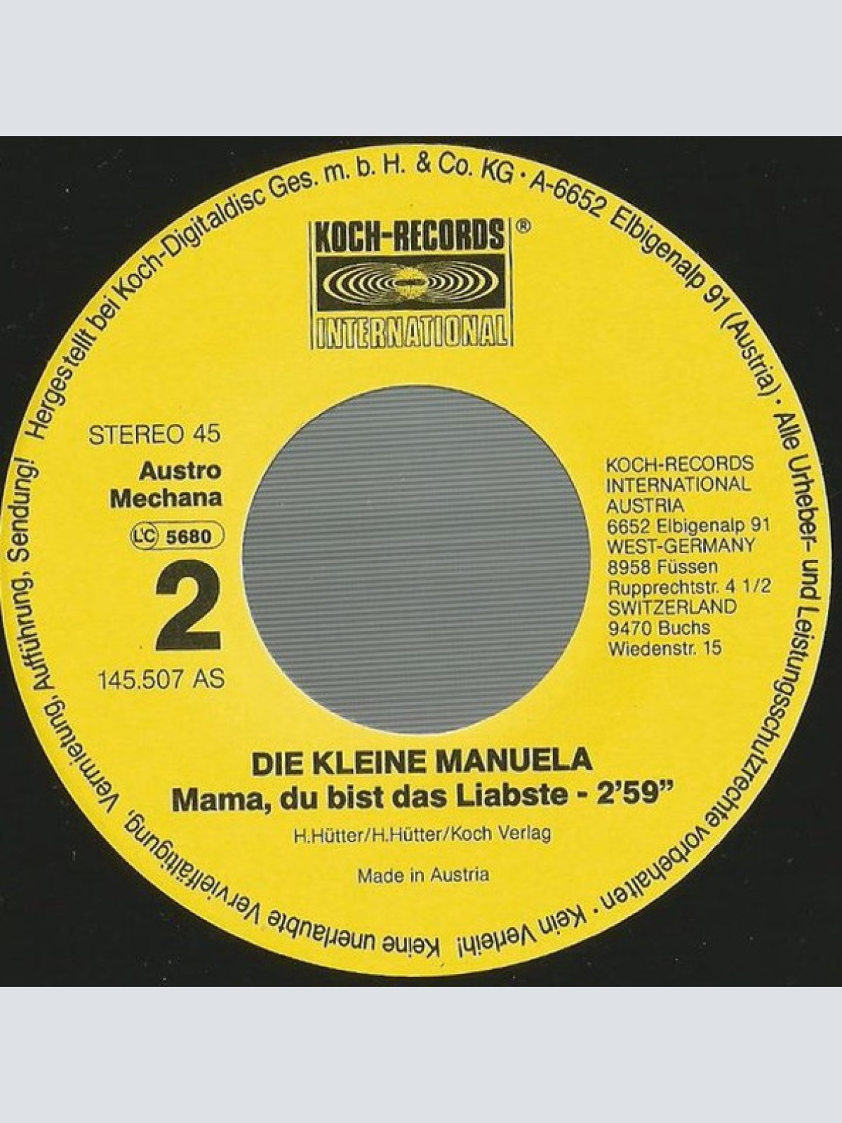 Vinyl / Die Kleine Manuela - Bla Bla Bla
