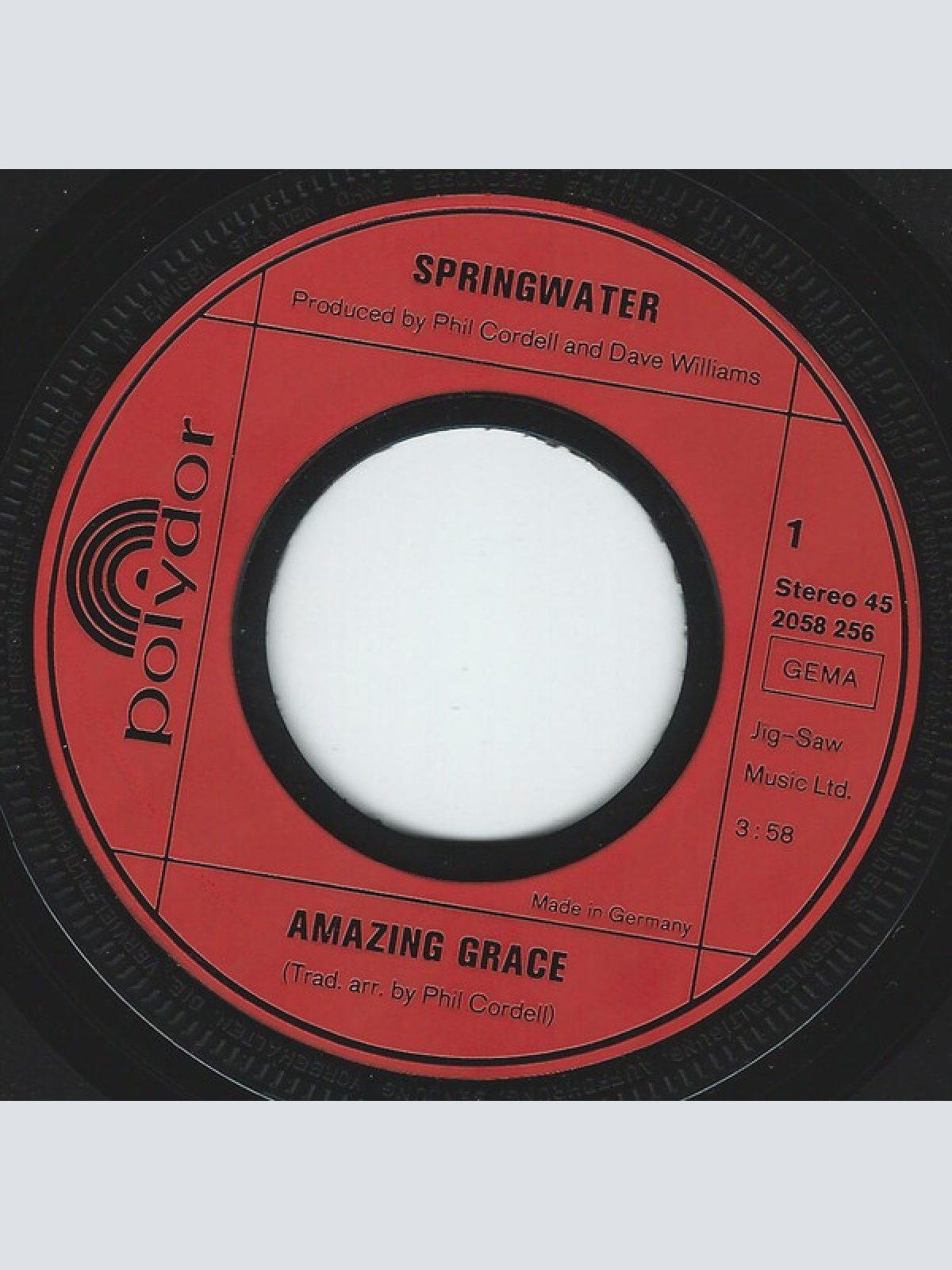 Vinyl / Springwater - Amazing Grace