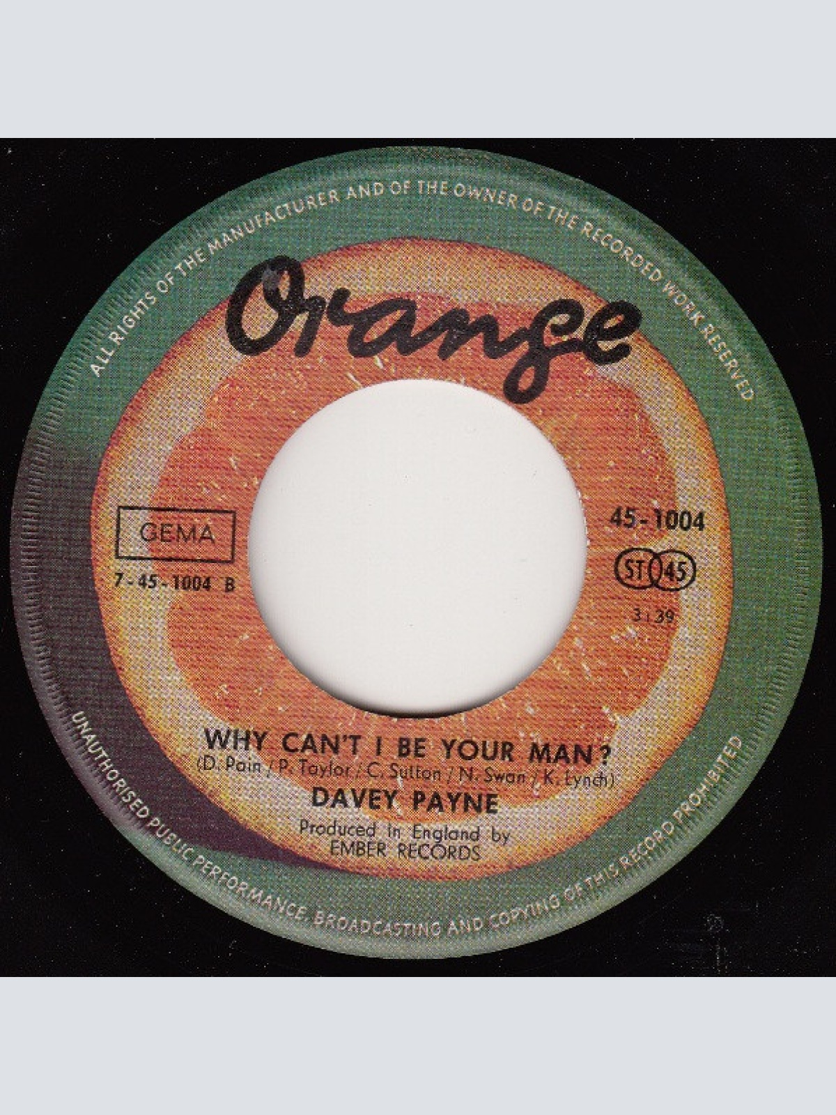 Vinyl / Davey Payne (2) - Bad Girls / Why Can't I Be Your Man?