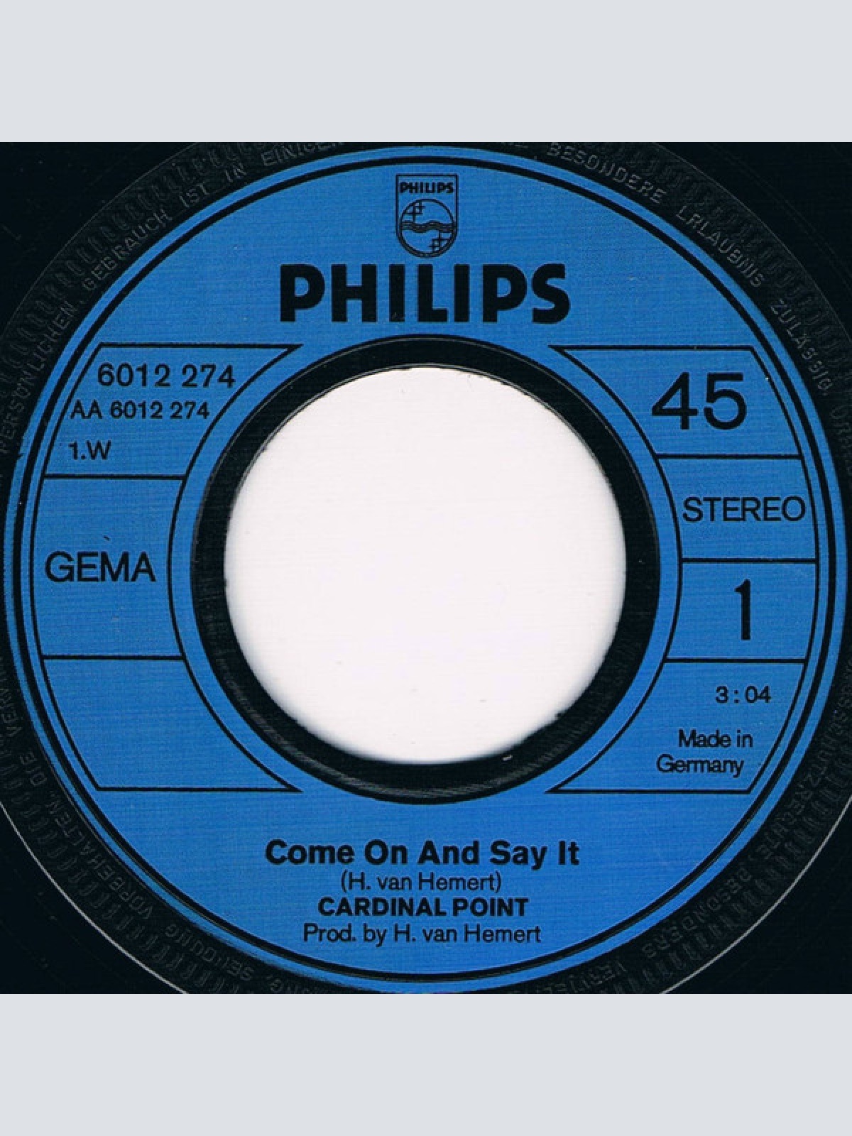 Vinyl / Cardinal Point - Come On And Say It