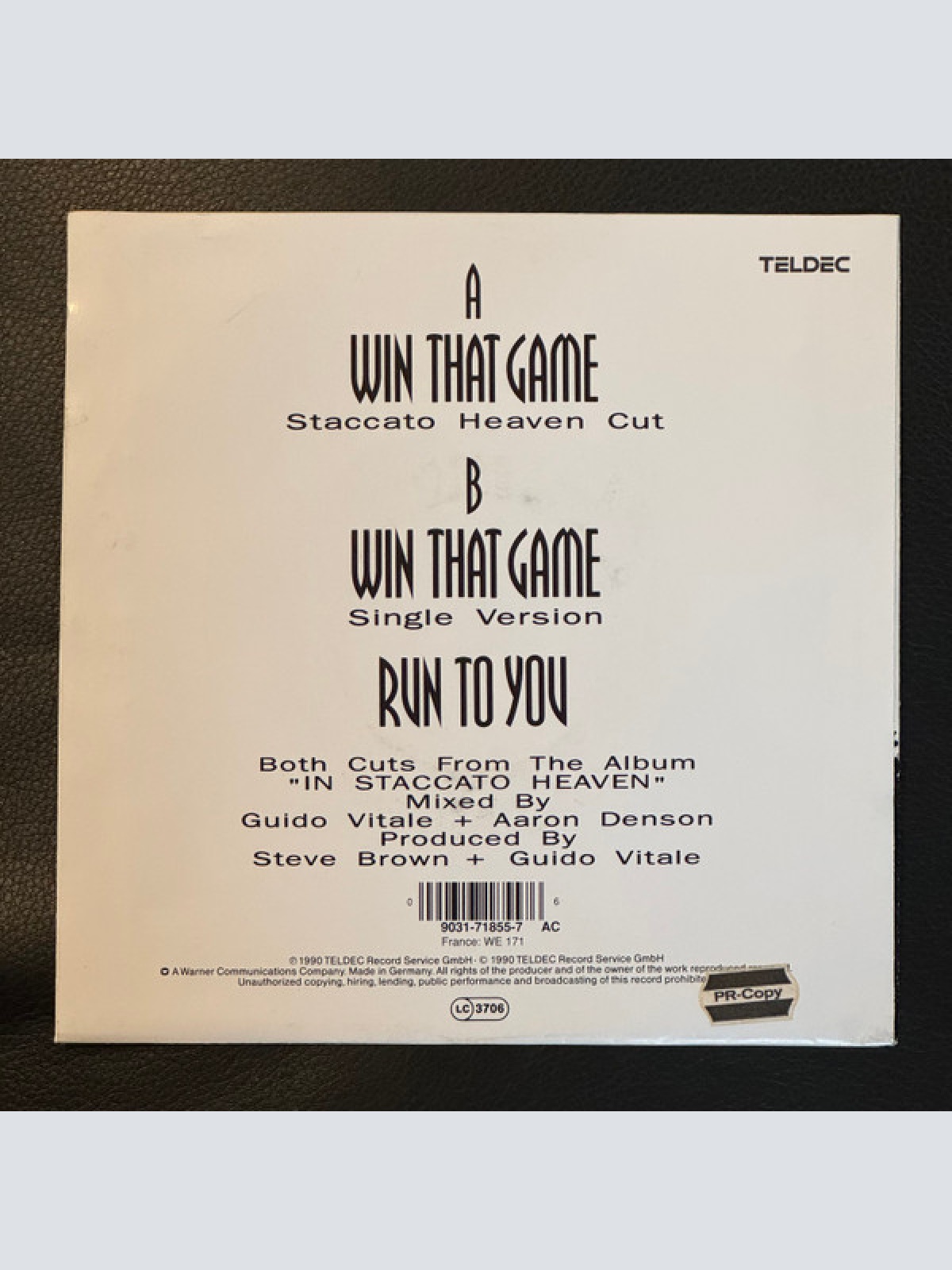 Vinyl / Guido Mineo - Win That Game