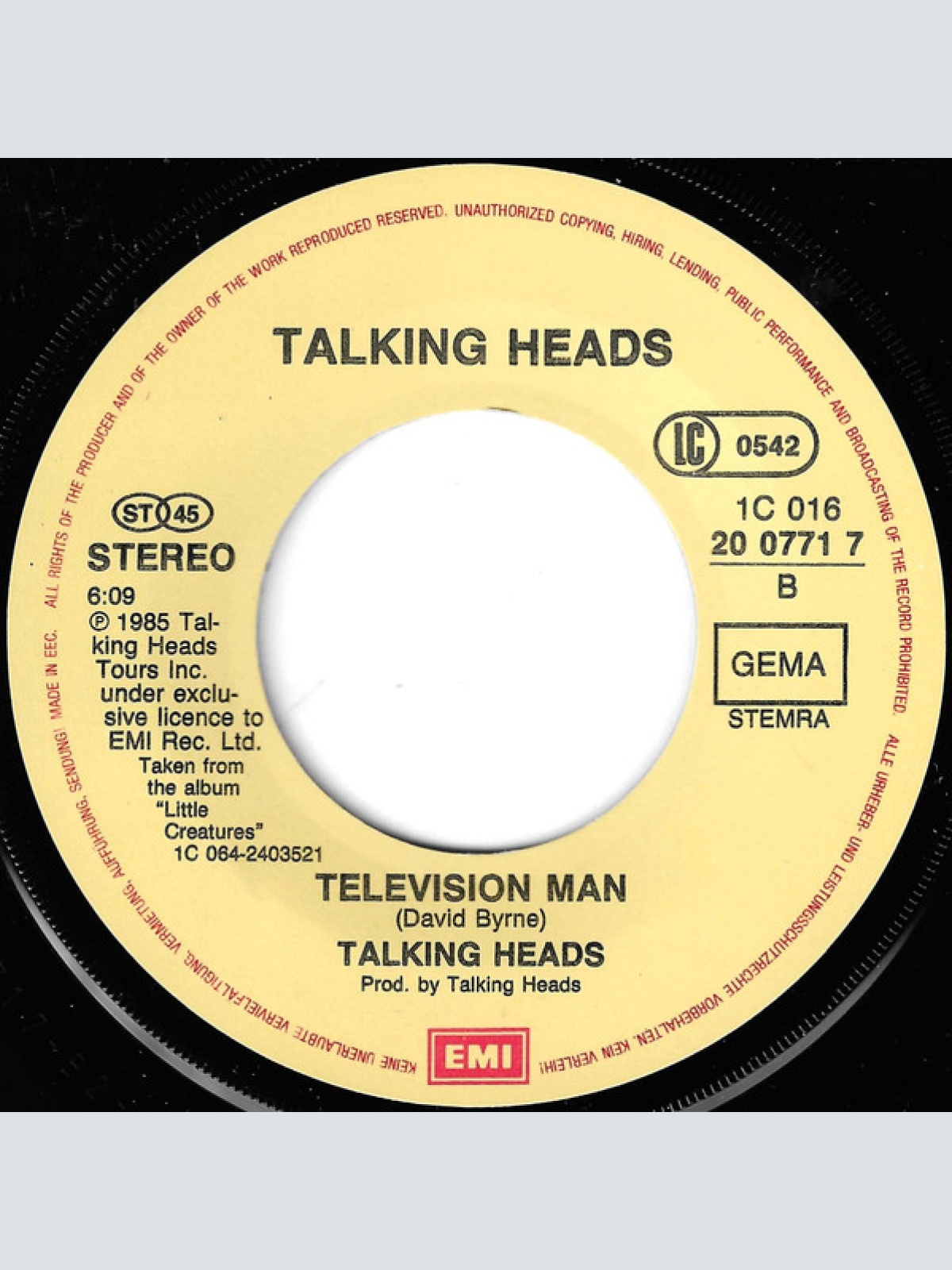 Vinyl / Talking Heads - Road To Nowhere