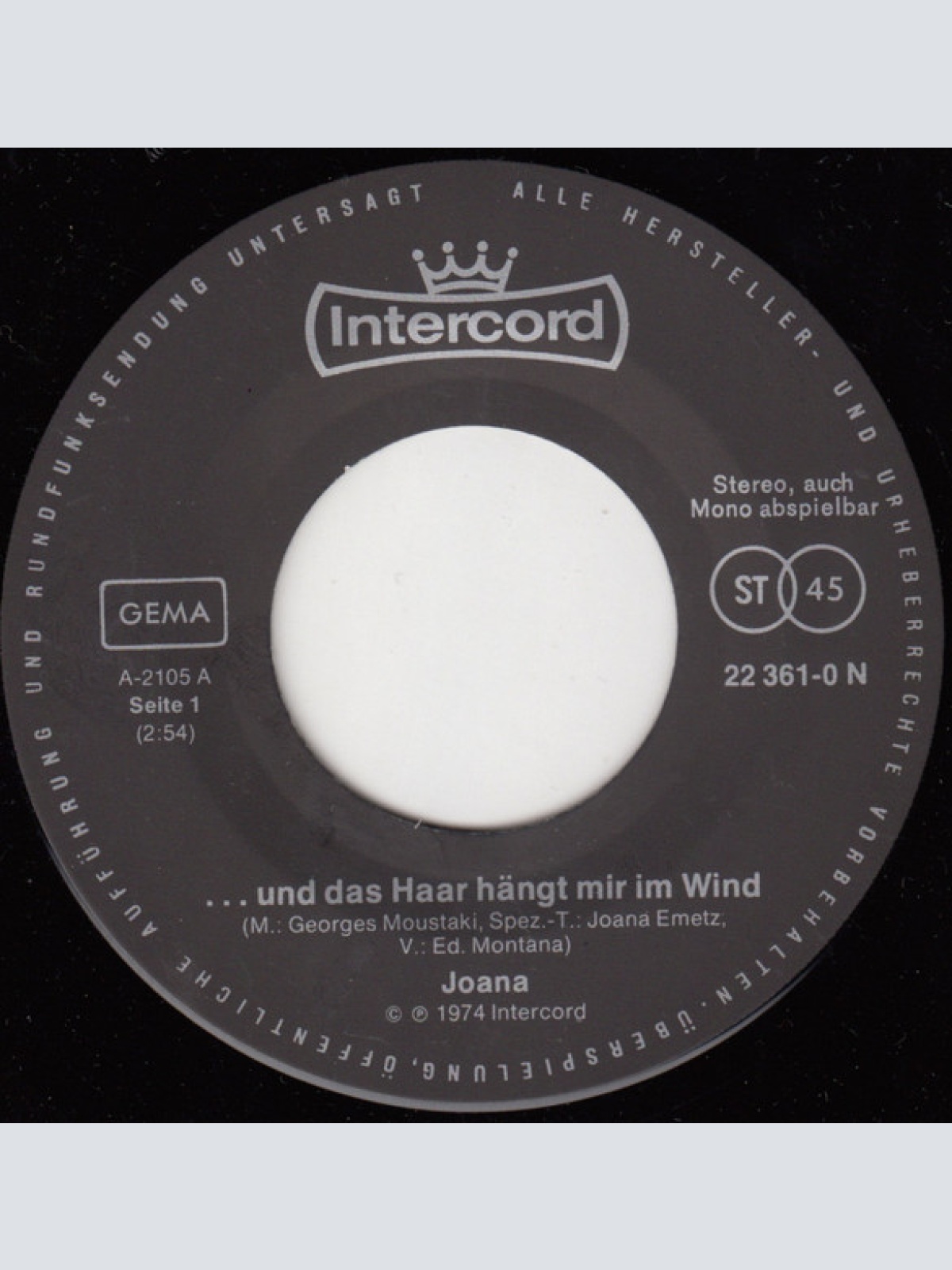 Vinyl / Joana (6) - ...Und Das Haar Hängt Mir Im Wind