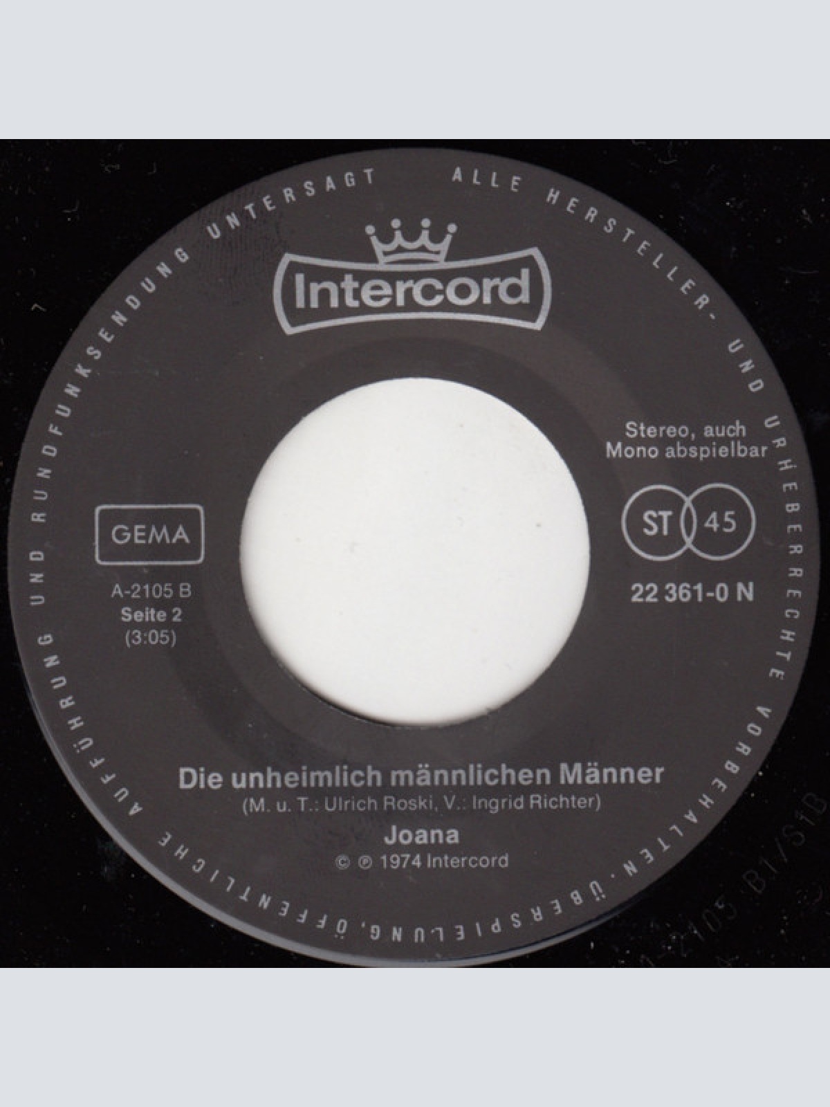 Vinyl / Joana (6) - ...Und Das Haar Hängt Mir Im Wind