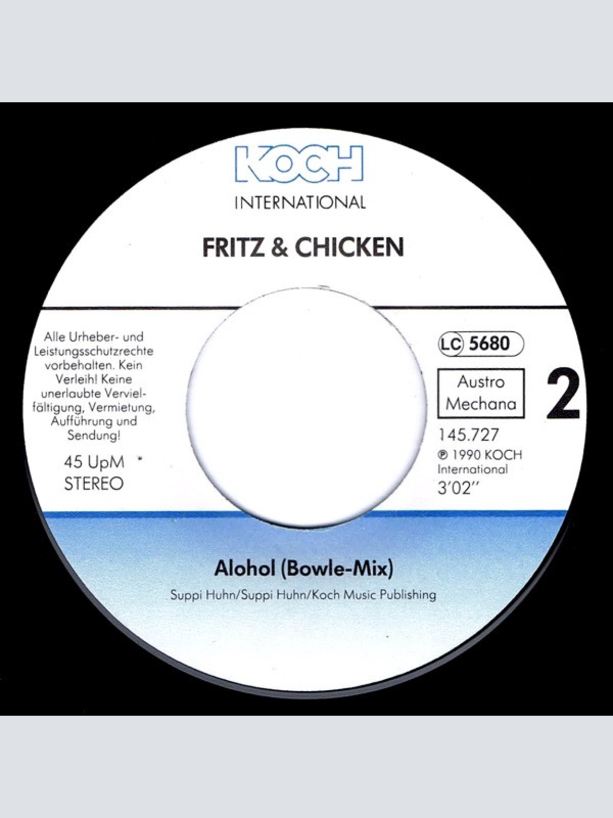 Vinyl / Fritz & Chicken - Alohol
