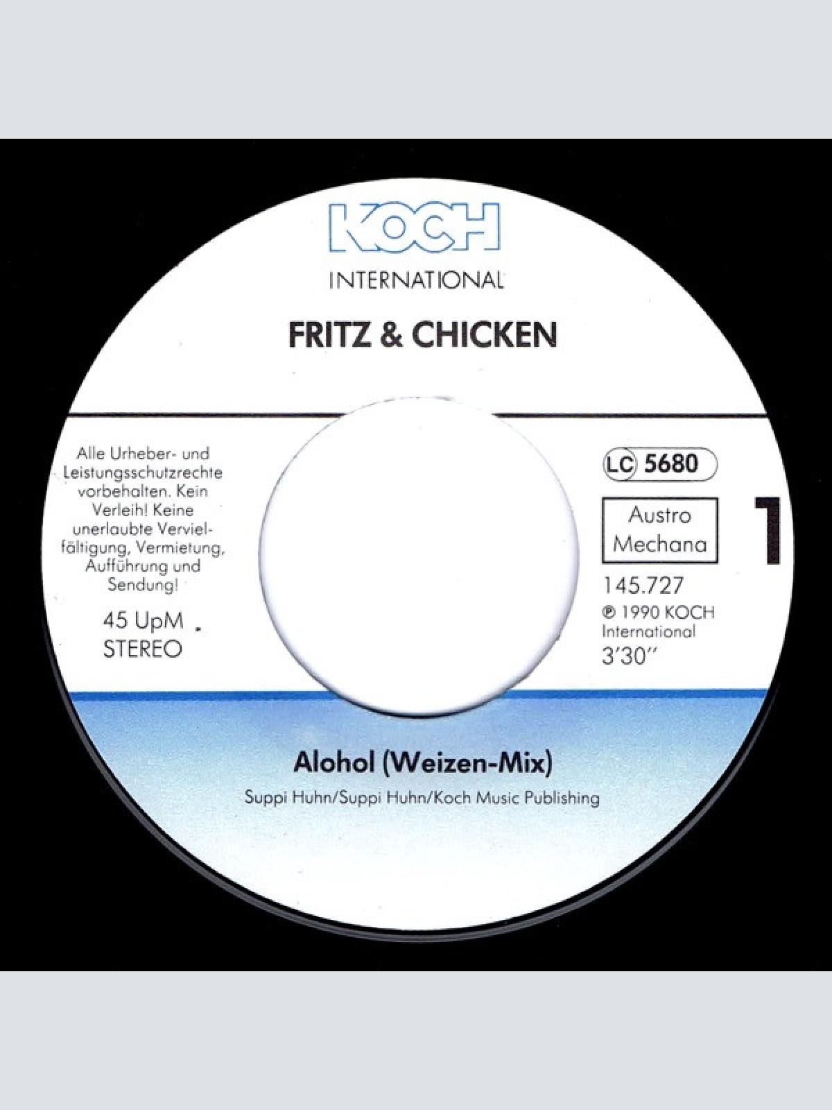 Vinyl / Fritz & Chicken - Alohol