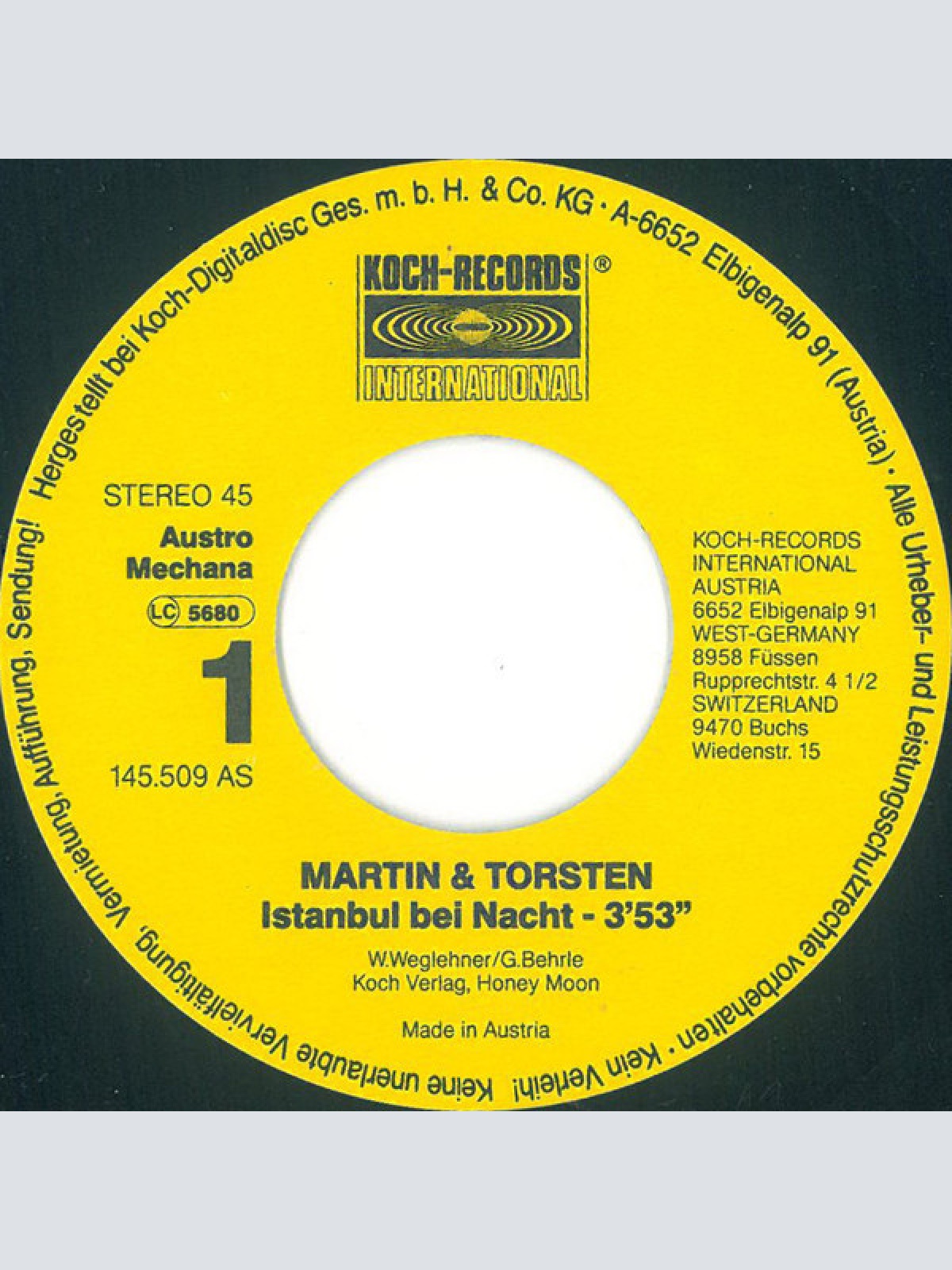 Vinyl / Martin & Torsten - Istanbul Bei Nacht