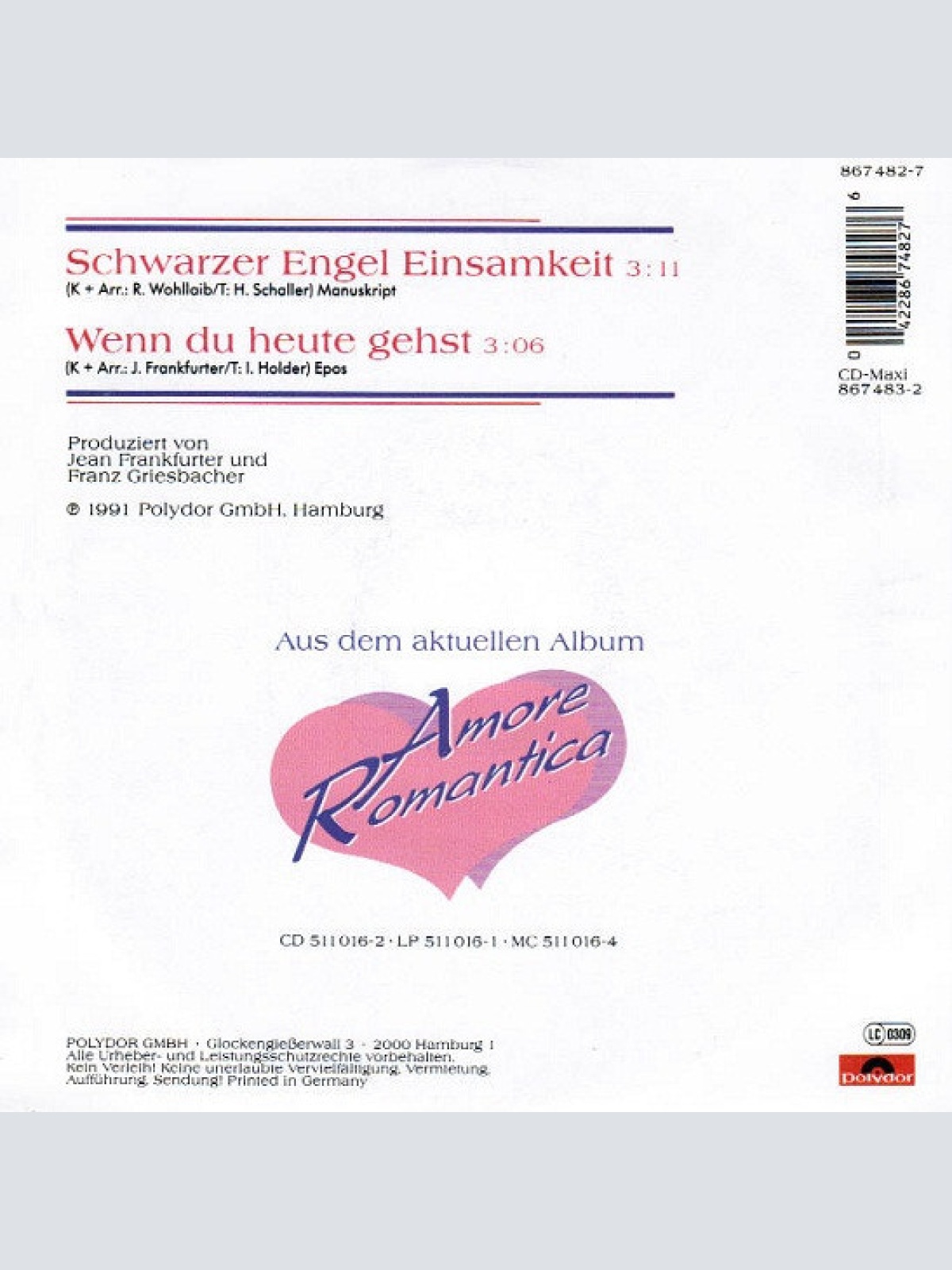 Vinyl / Die Paldauer - Schwarzer Engel Einsamkeit