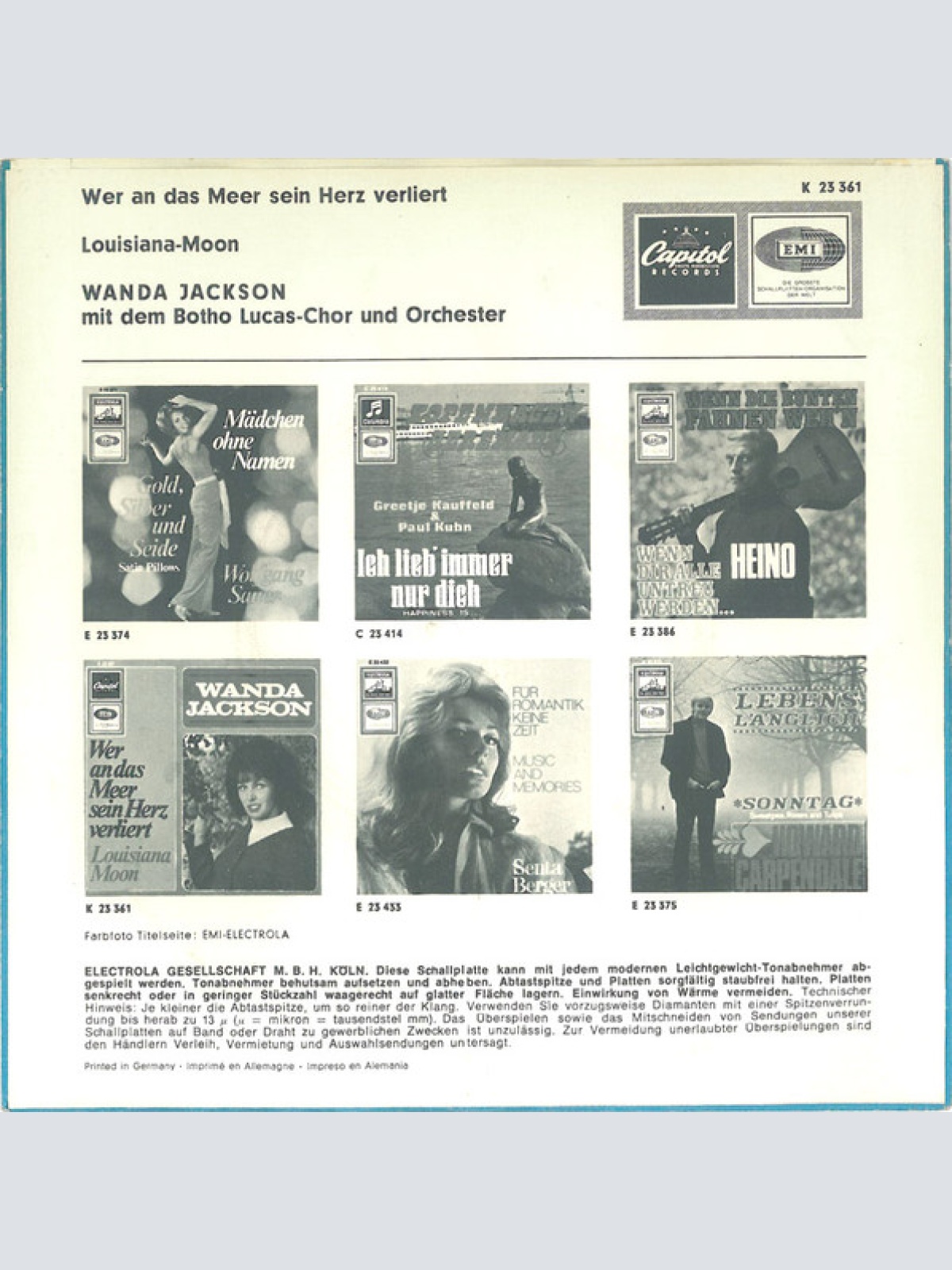 Vinyl / Wanda Jackson - Wer An Das Meer Sein Herz Verliert