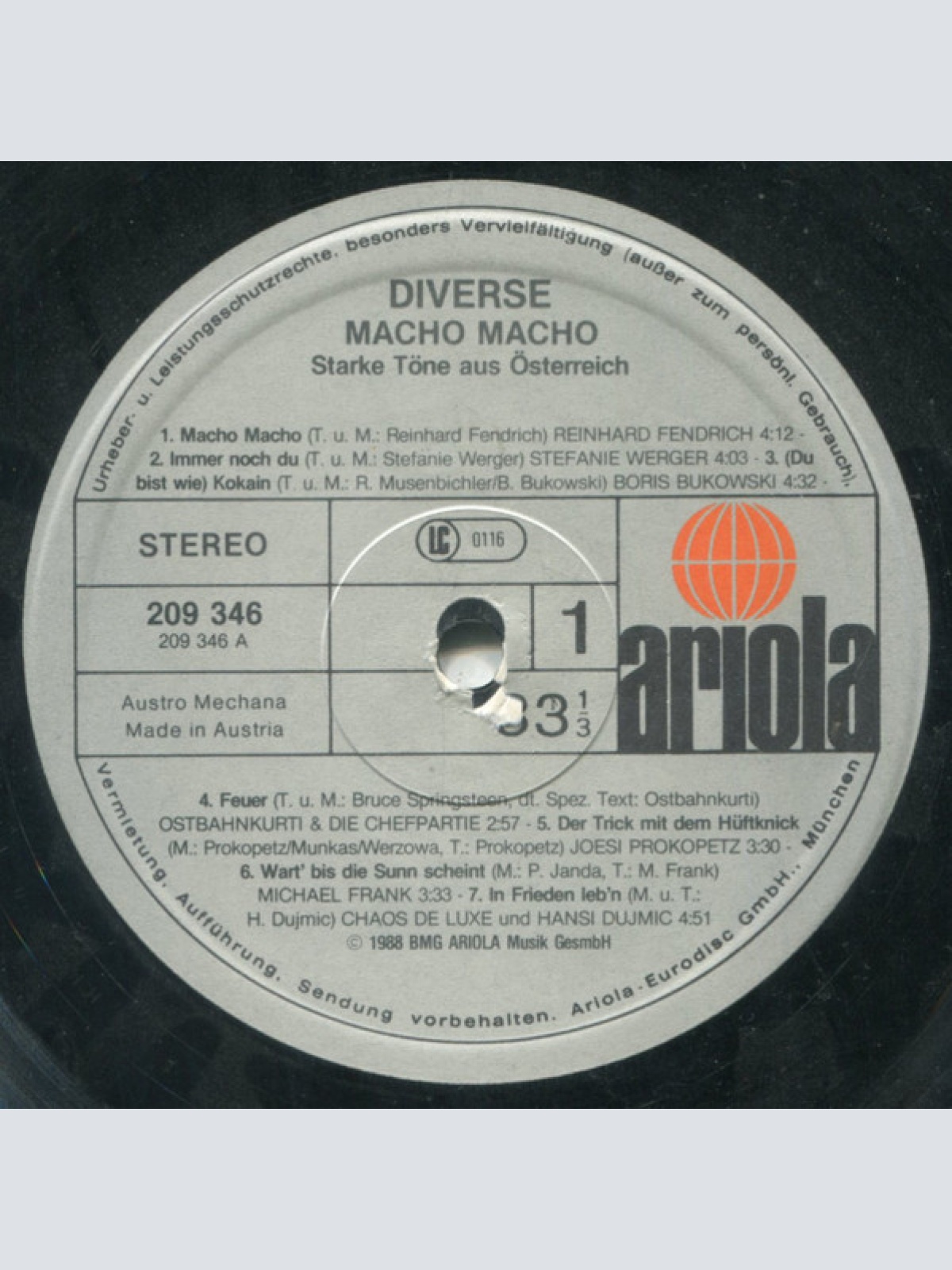 Vinyl / Various - Macho Macho - Starke Töne Aus Österreich