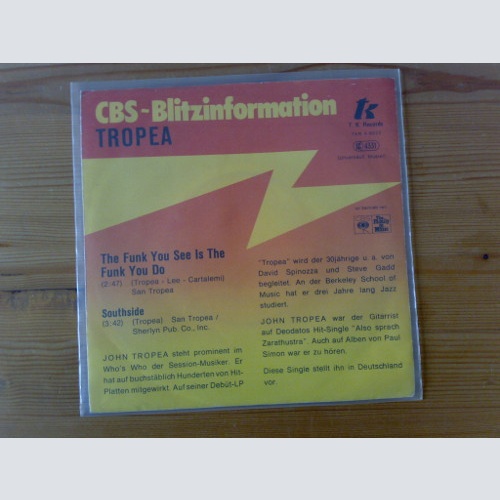 Vinyl / Tropea* - The Funk You See Is The Funk You Do / Southside