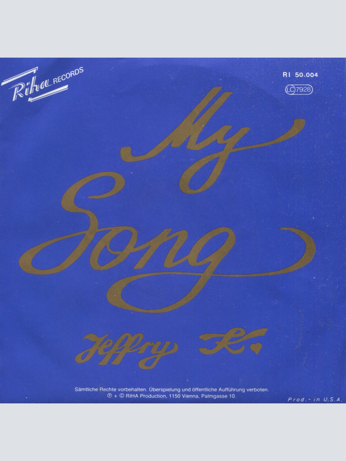 Vinyl / Jeffry K.* - My Song