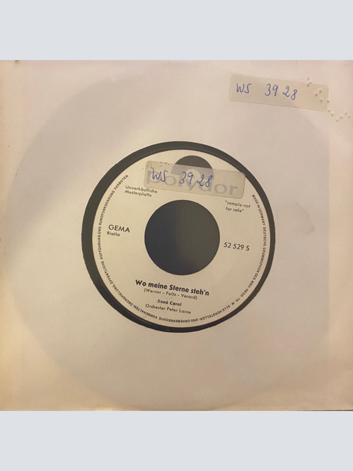 Vinyl / René Carol - Sonne, Wind Und Sterne