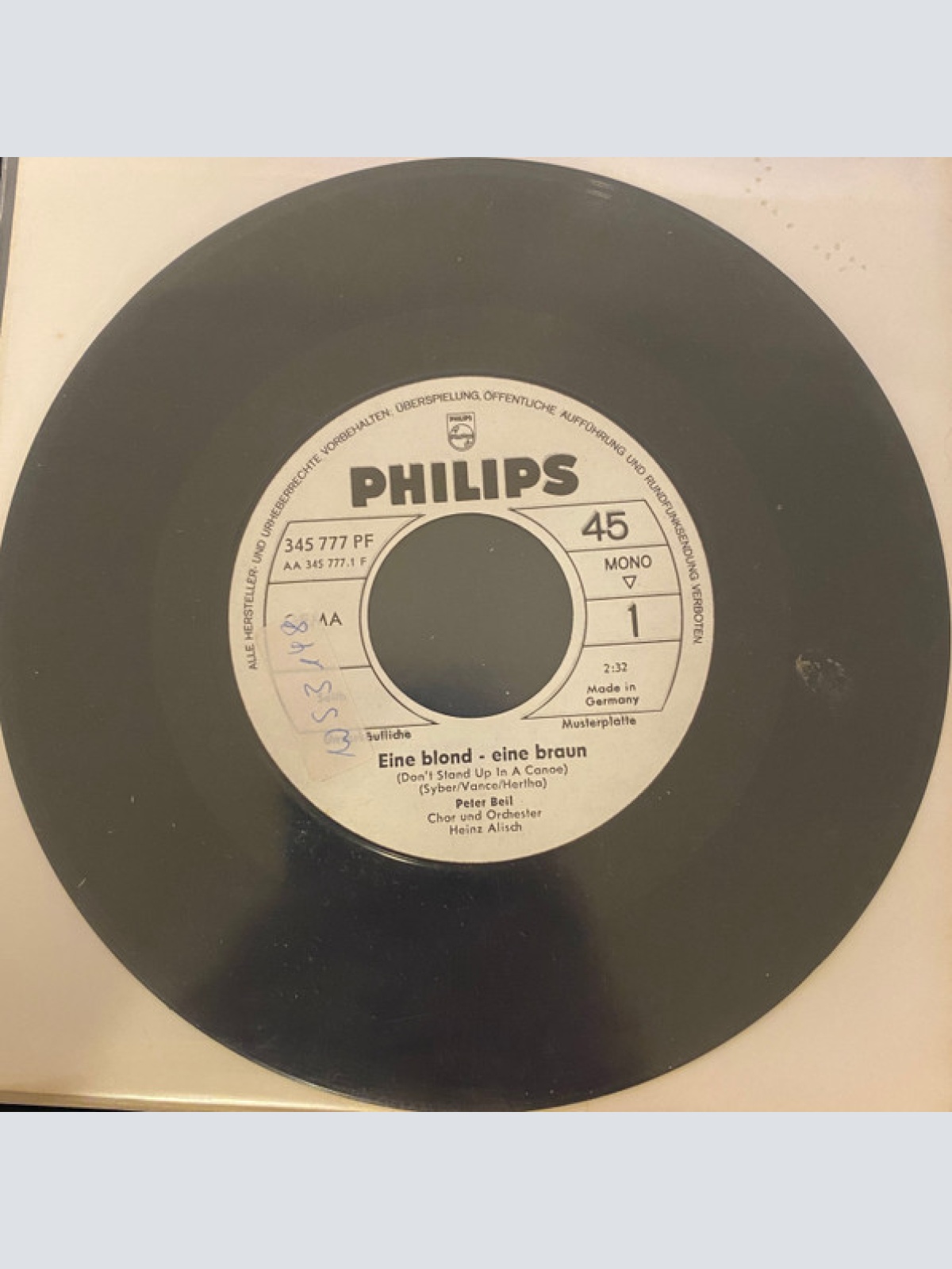 Vinyl / Peter Beil - Eine Blond Eine Braun