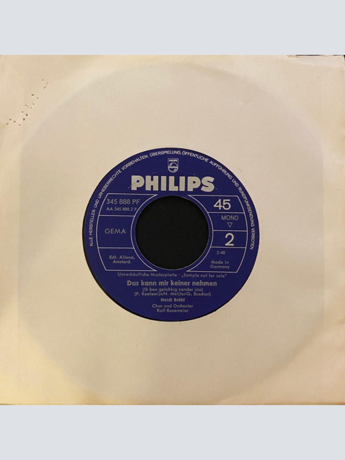 Vinyl / Heidi Brühl - Hundert Mann Und Ein Befehl