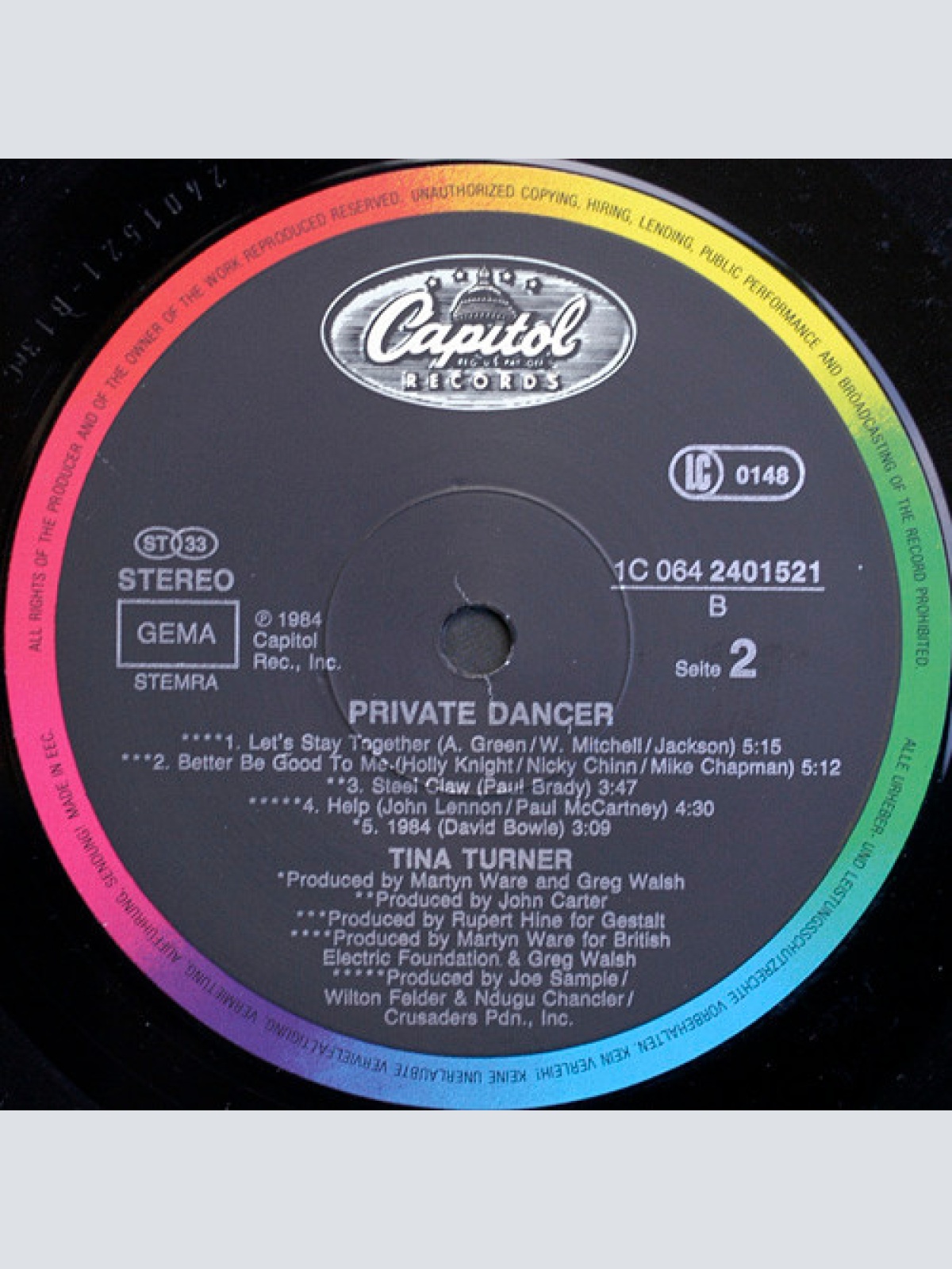 Vinyl / Tina Turner - Private Dancer