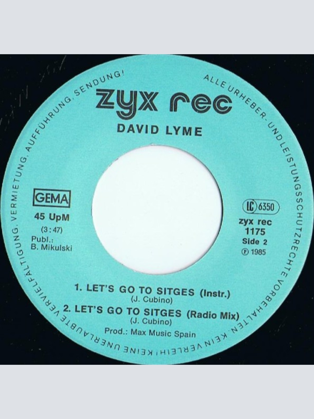 Vinyl / David Lyme - Let's Go To Sitges
