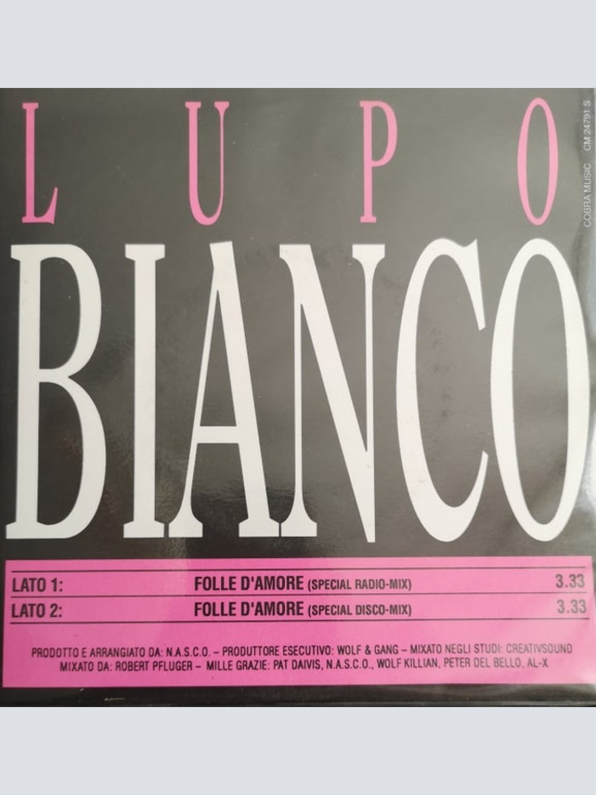 Vinyl / Lupo Bianco - Folle D'Amore