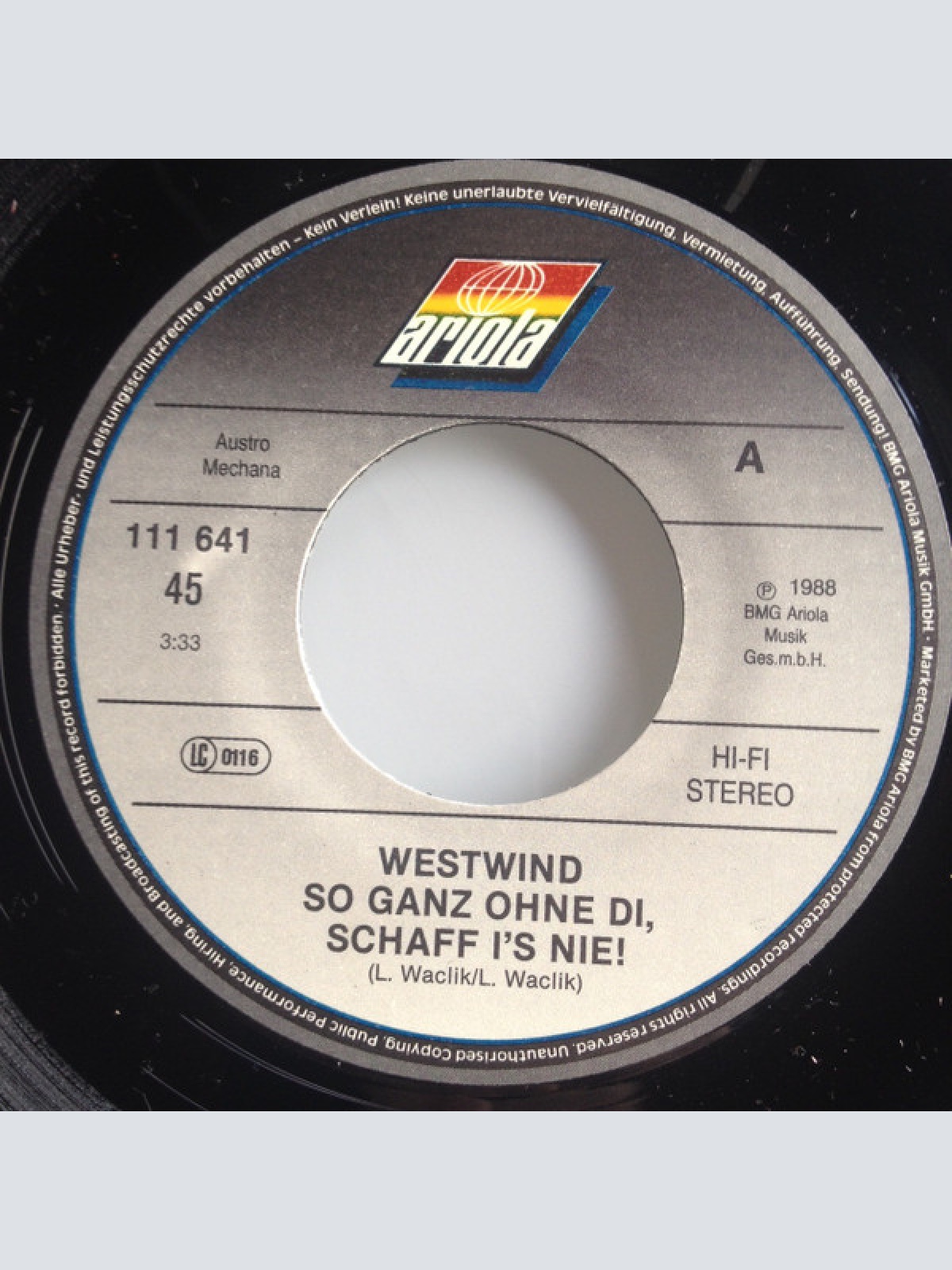 Vinyl / Westwind (7) - So Ganz Ohne Di