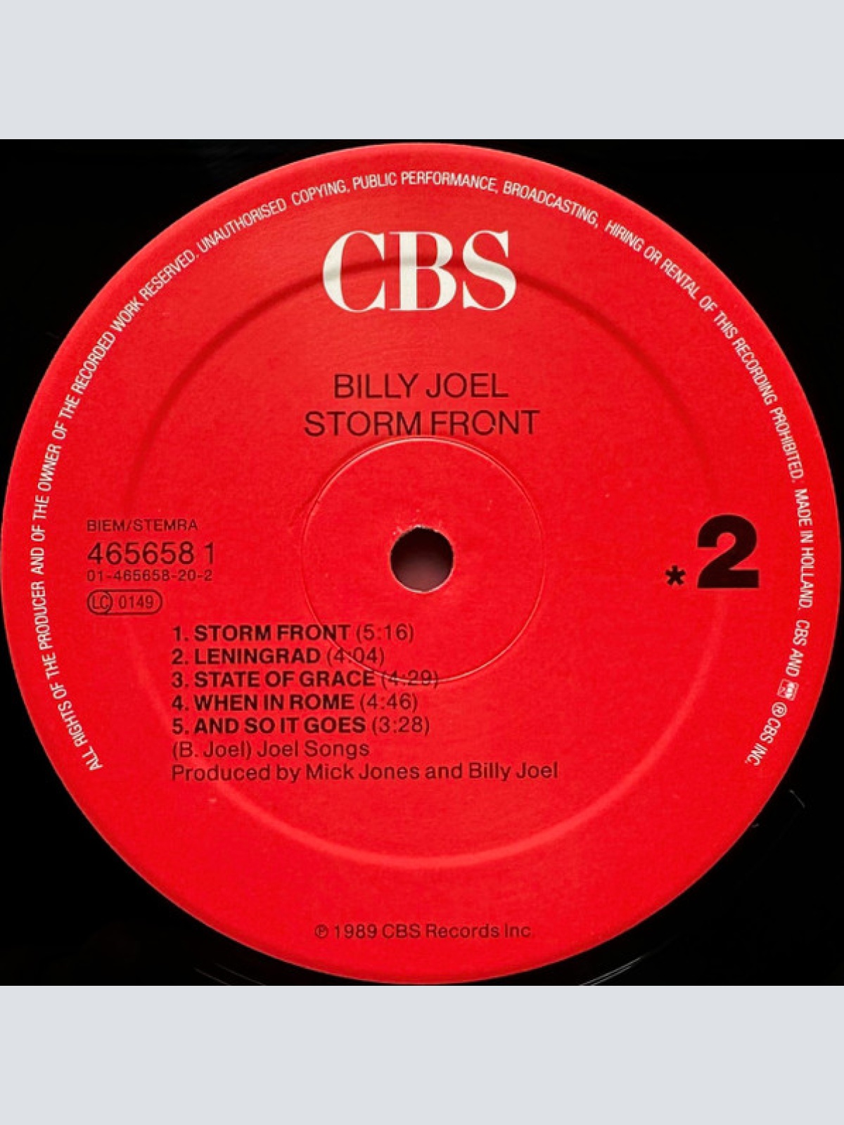 Vinyl / Billy Joel - Storm Front