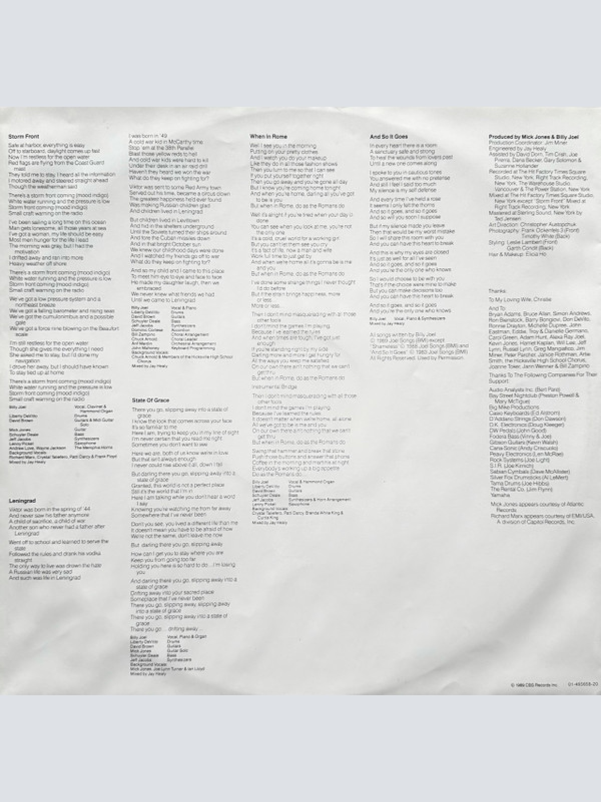 Vinyl / Billy Joel - Storm Front