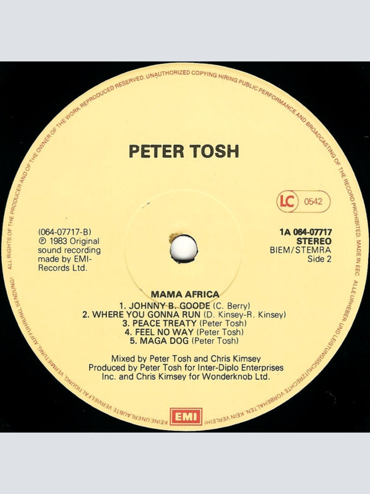 Vinyl / Peter Tosh - Mama Africa