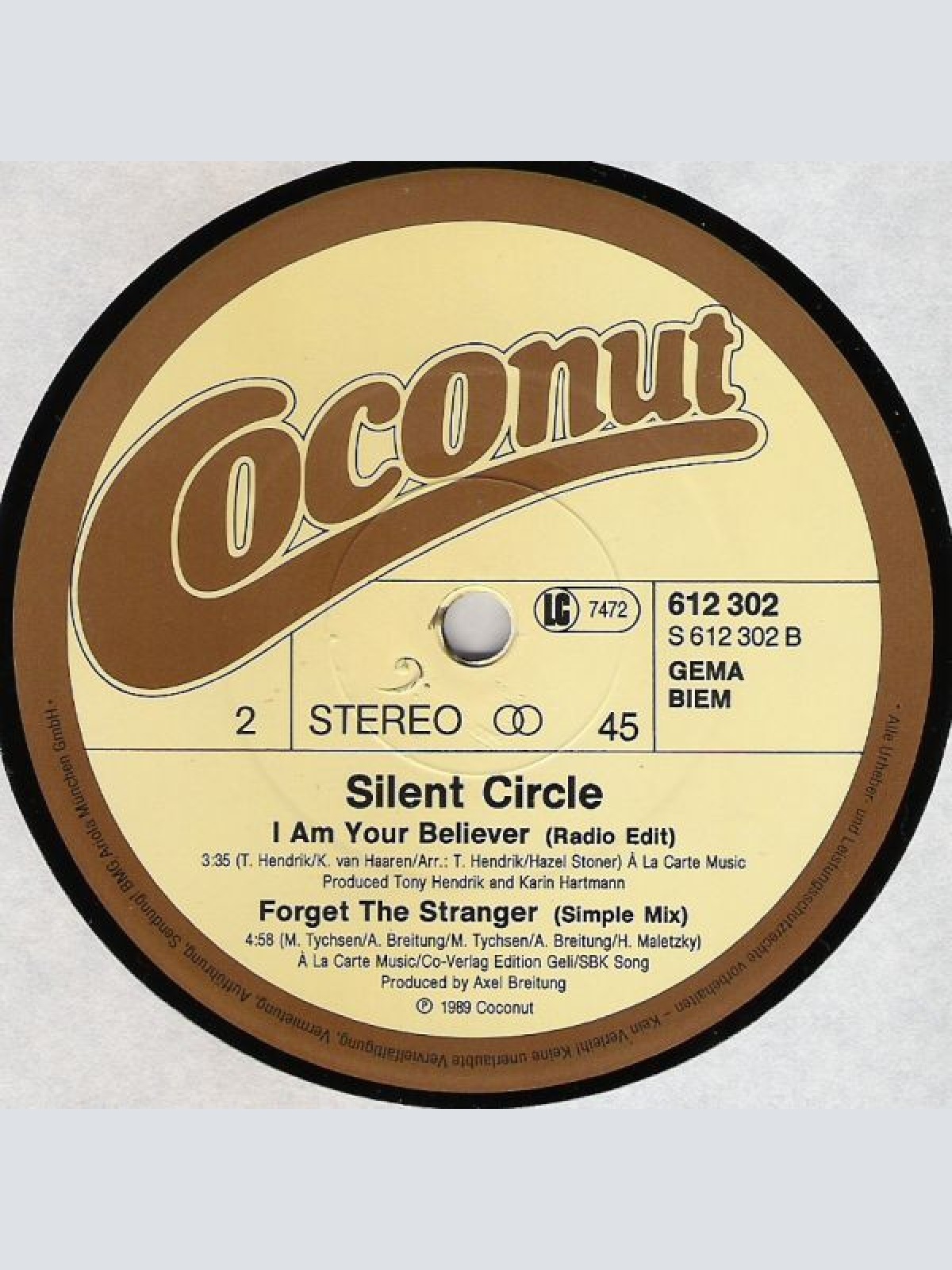 Vinyl / Silent Circle - I Am Your Believer